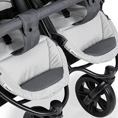 Hauck Roadster Duo SLX Sibling/Twin Pushchair for Babies and Toddlers - Side by Side - Can be used from Birth (with Carry Case) - Slim and Quick Folding