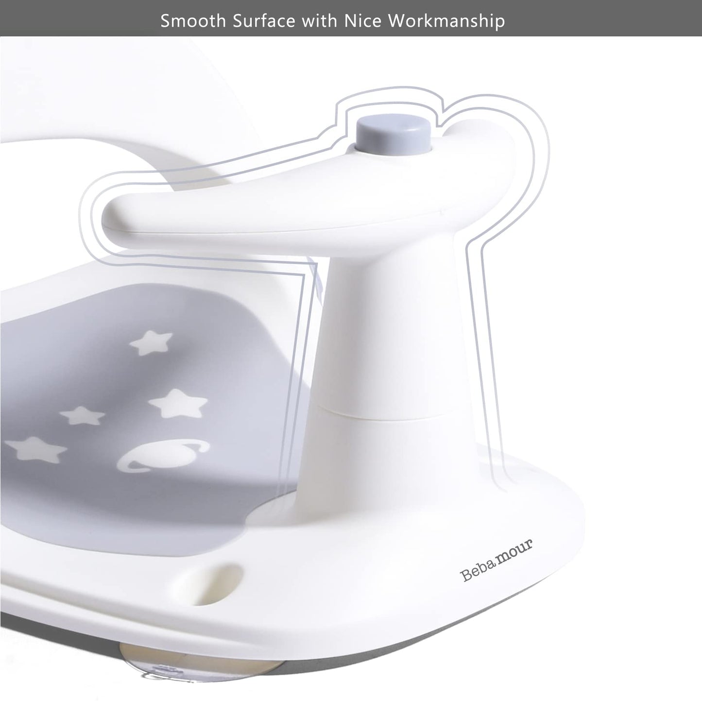 Bebamour Baby Bath Seat 6 Months + Child Bathtub Non-Slip Bath Chair, Water Jug