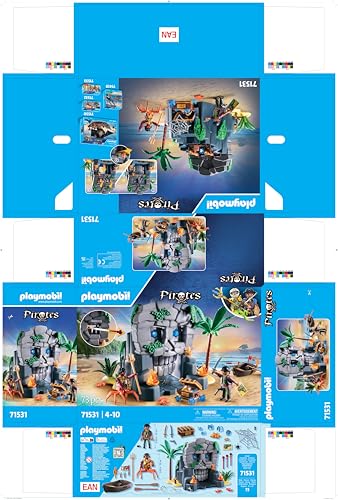 PLAYMOBIL | Pirates | Gefahr durch Riesenhai | Piratenspielzeug | Spielzeugfiguren | Spielzeug für Kinder ab 4 Jahren | 71793