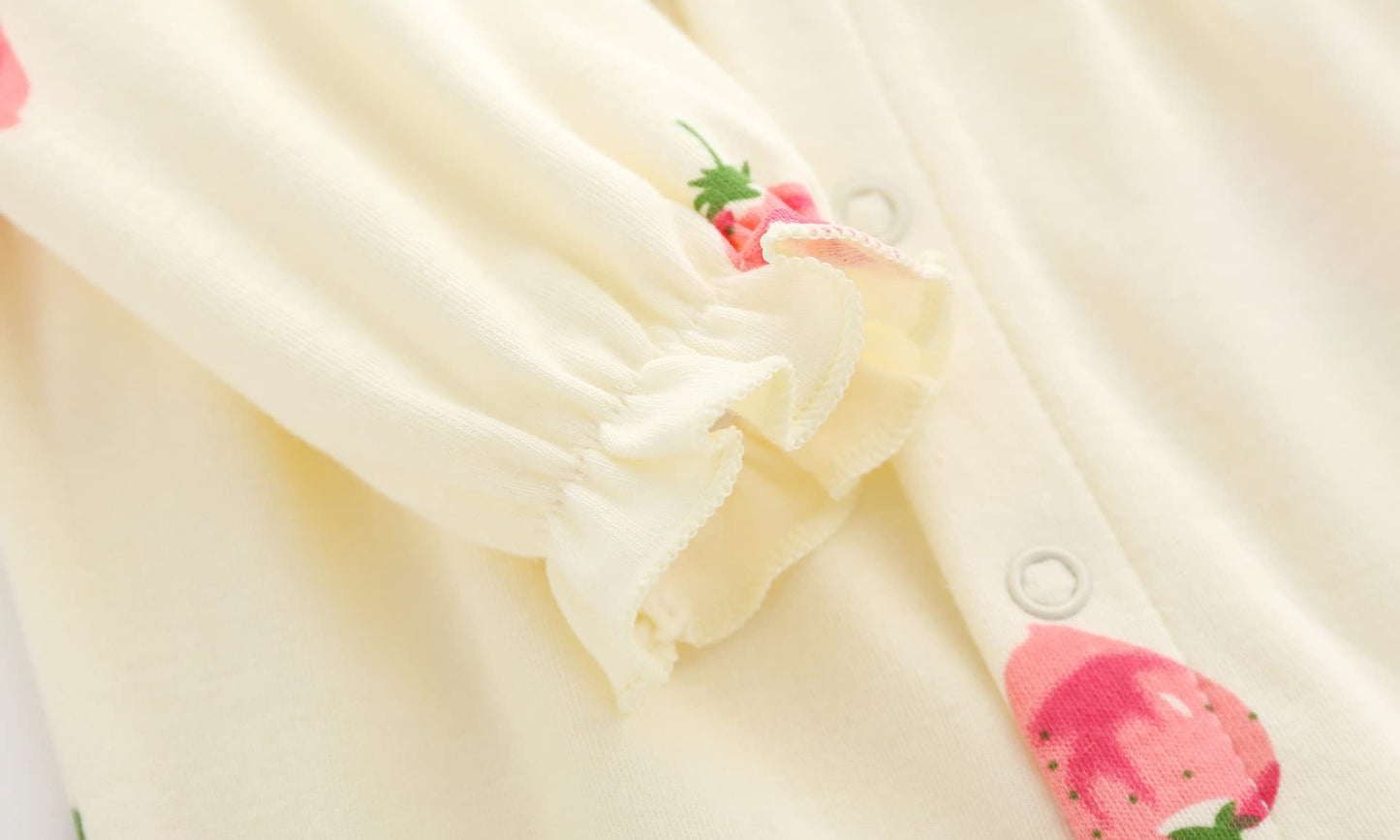 KIDDLETOWN Baby Pajamas, Rompers Newborns, Baby Sleep Rompers, Baby Rompers Long Sleeves, Baby Pajamas, Baby Clothes Girls, Baby Pajamas Cotton, Pajamas for Girls Young