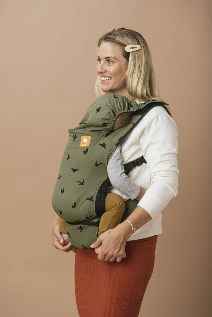 Tula Lite Babytrage und Babytrage-Tasche in Einem, Leicht Kompakt Ergonomisch, Bauchtrage Rückentrage Reise Babytrage, Discover