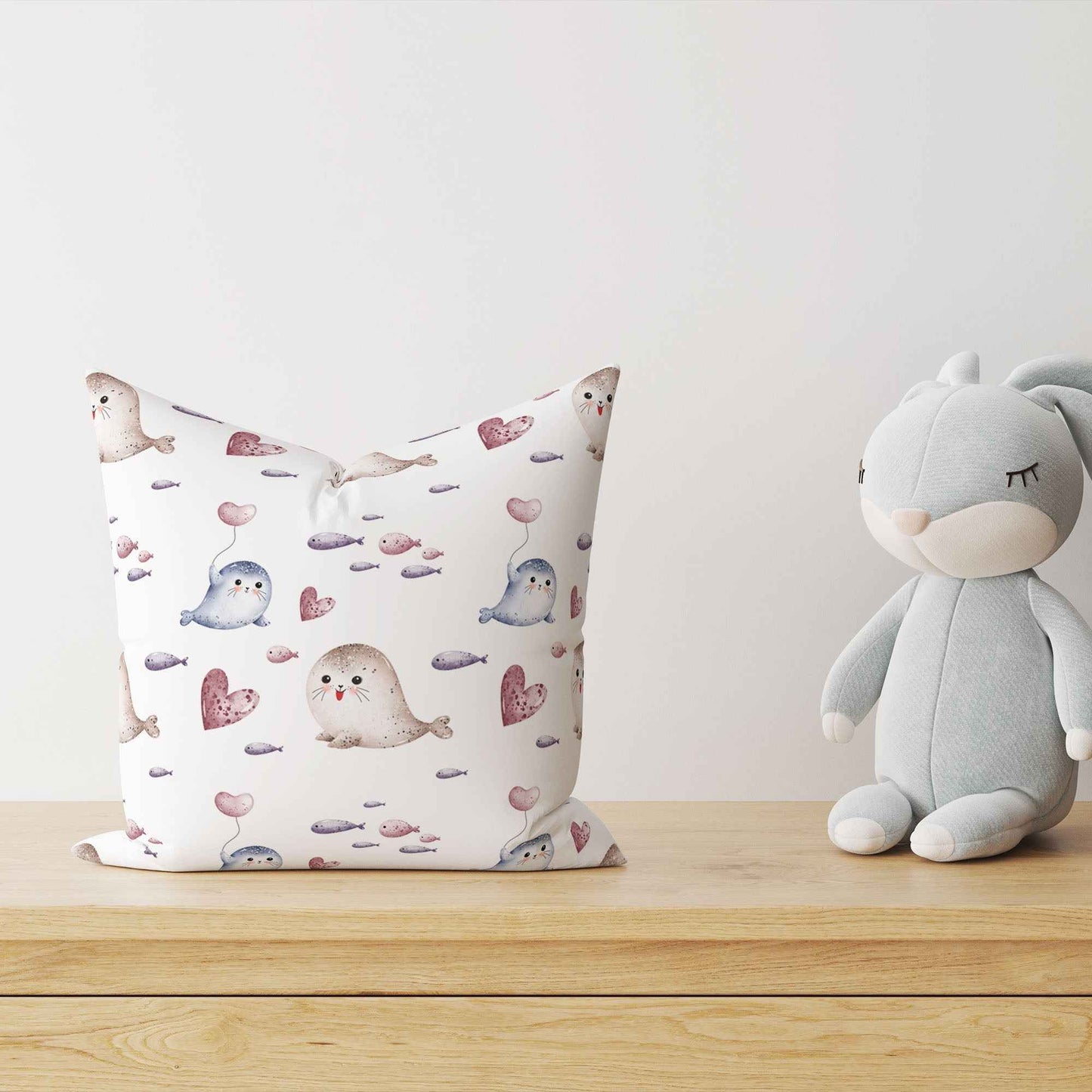 “Seehunde” Premium Kinder Dekokissen