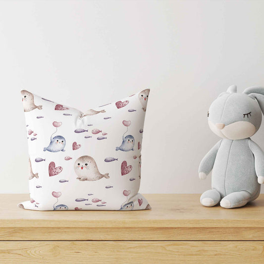 “Seehunde” Premium Kinder Dekokissen