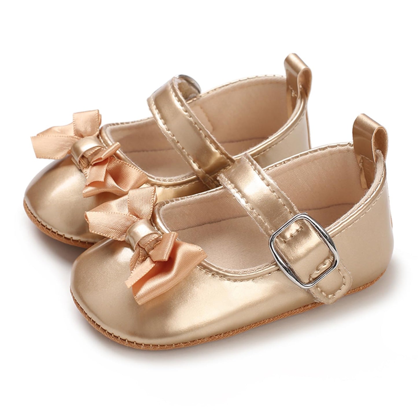MASOCIO Baby Lauflernschuhe Krabbelschuhe Mädchen Kleinkind Rutschfesten Lederpuschen Babyschuhe 3-18 Monate