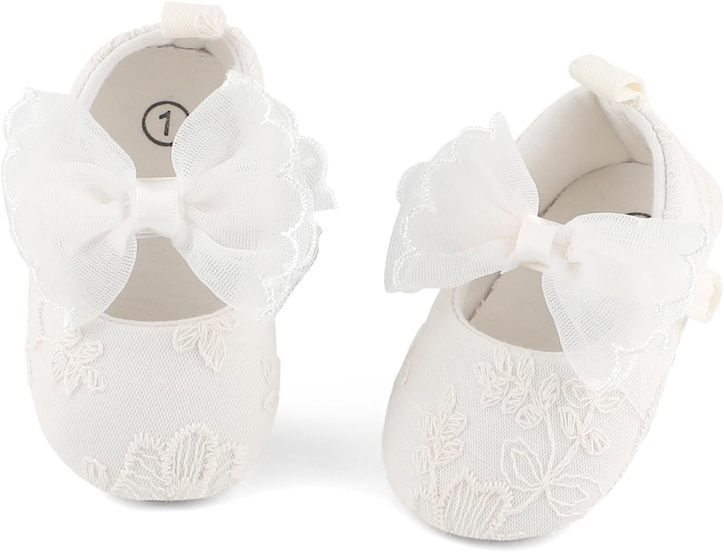 Cheerful Mario Baby Mädchen Schuhe Baby Ballerina Schuhe Lauflernschuhe Taufe Schuhe mit Bowknot PU Leder Babyschuhe