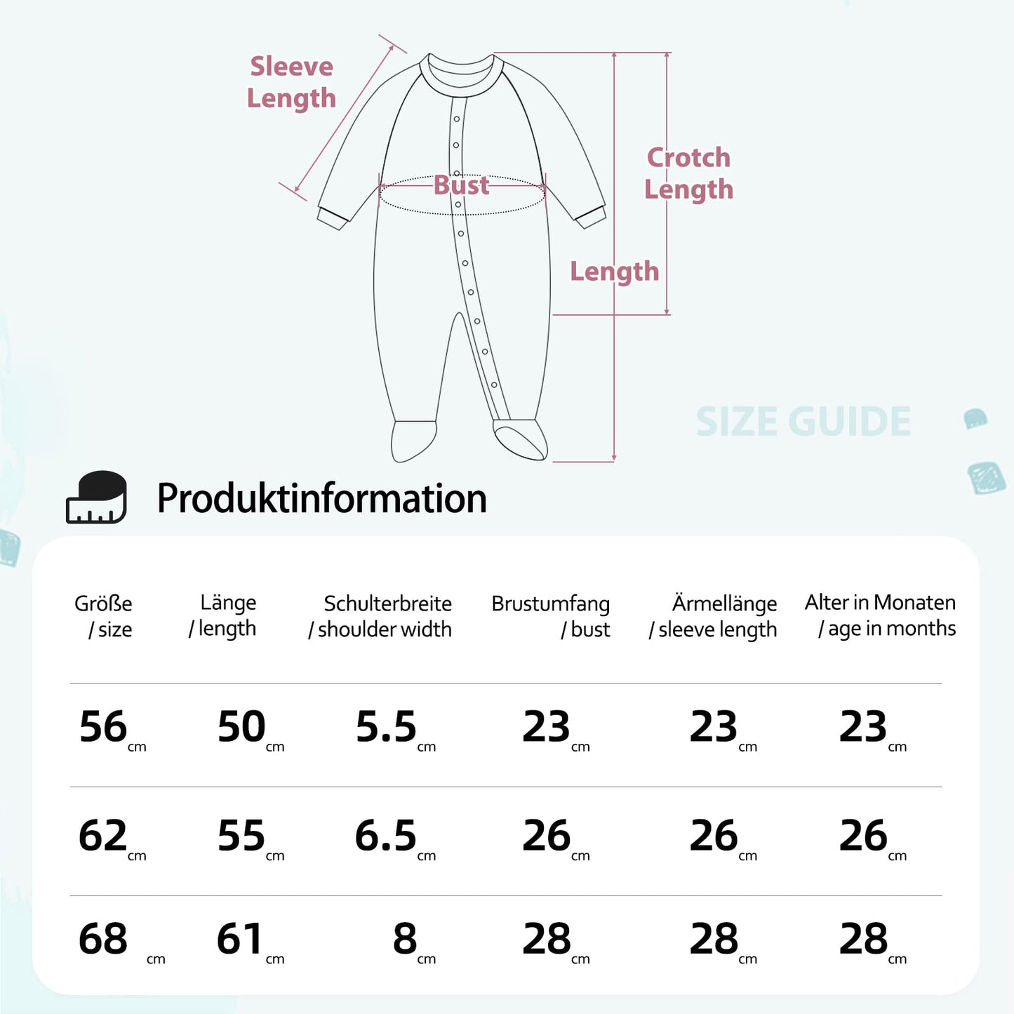 3PCS Baby Sleepsuit Baby Pajamas Baby Sleeping Bag Cotton with Feet with Buttons Size 56 62 68 for Boy Girl Newborn