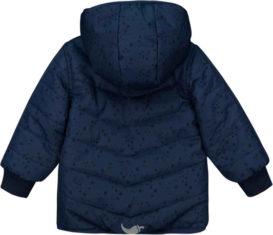 SALT AND PEPPER Baby Boys' Winter Jacket with Stars All-Over Print, True Navy