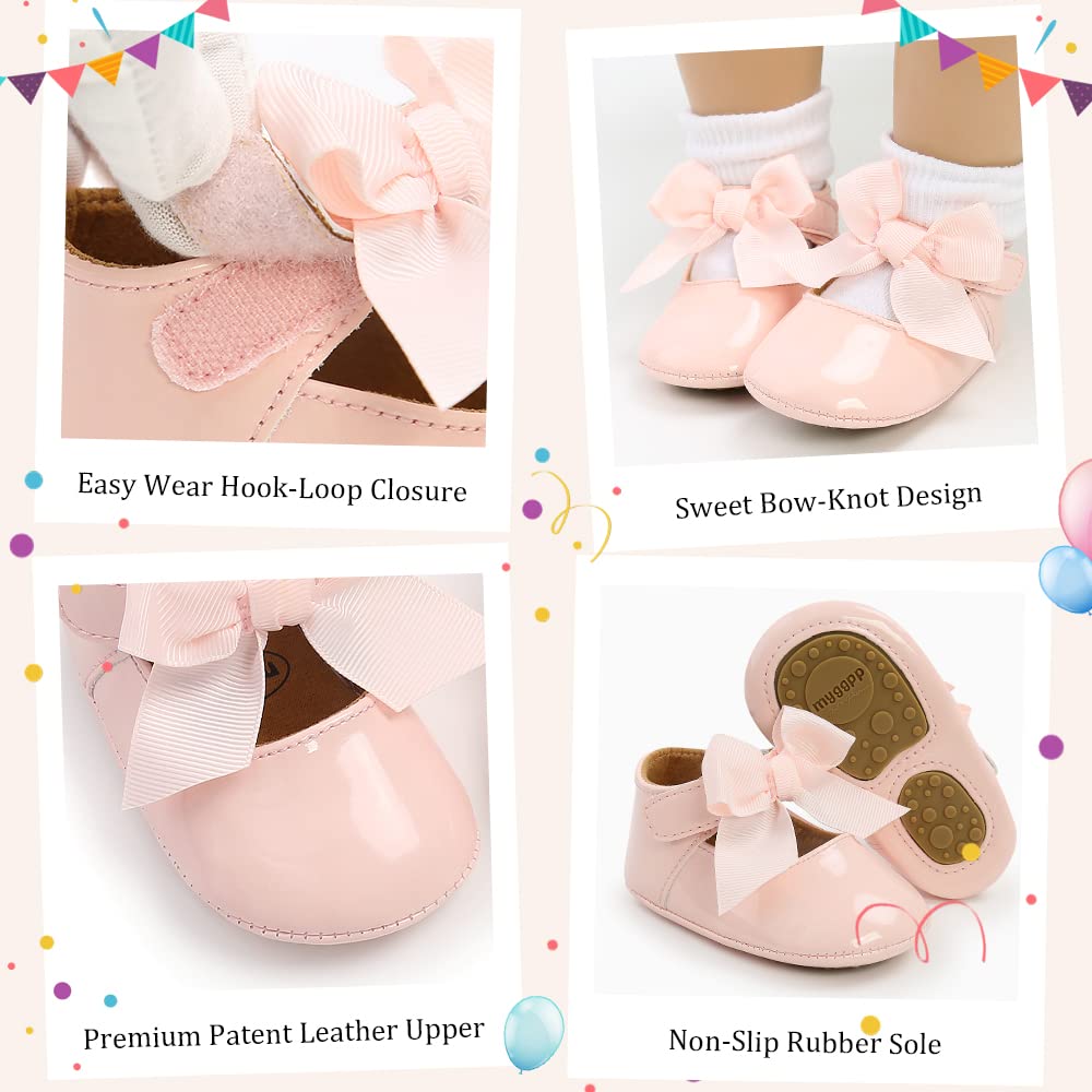 Sonsage Infant Baby Mädchen Bowknot Mary Jane Kleinkind weich Anti-Rutsch-Sohle Prinzessin Hochzeit Kleid erste Walking Flats Prewalker Neugeborenen Ballett Schuhe