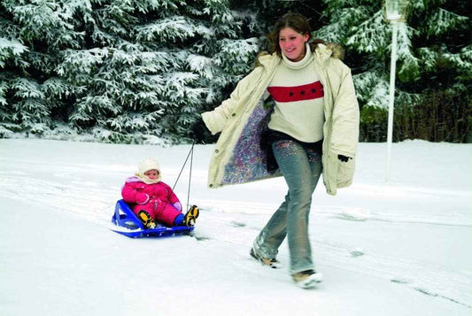 AlpenGaudi Kinder Rodel Schlitten, Rosa, Einheitsgröße EU
