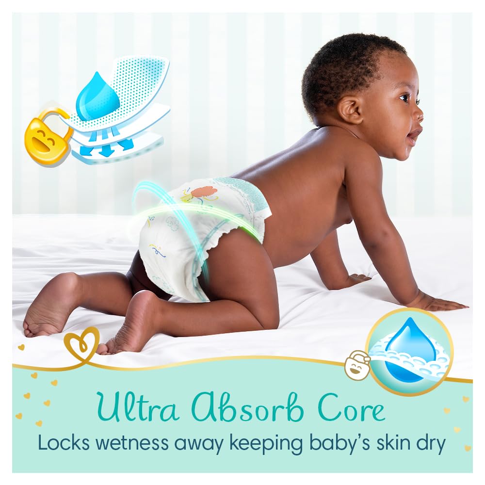 Pampers Pampers Premium Care Nappies Size 0 (<3 kg), Pack of 30, Best Comfort and Protection for Sensitive Skin (Pack of 3)