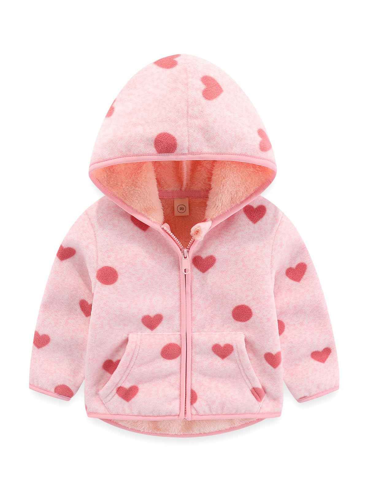LUVCES Baby Jacket Boys Unisex Toddler Girls Kids Warm Fleece Jacket Full Zip Pullover Outerwear Sweatshirt