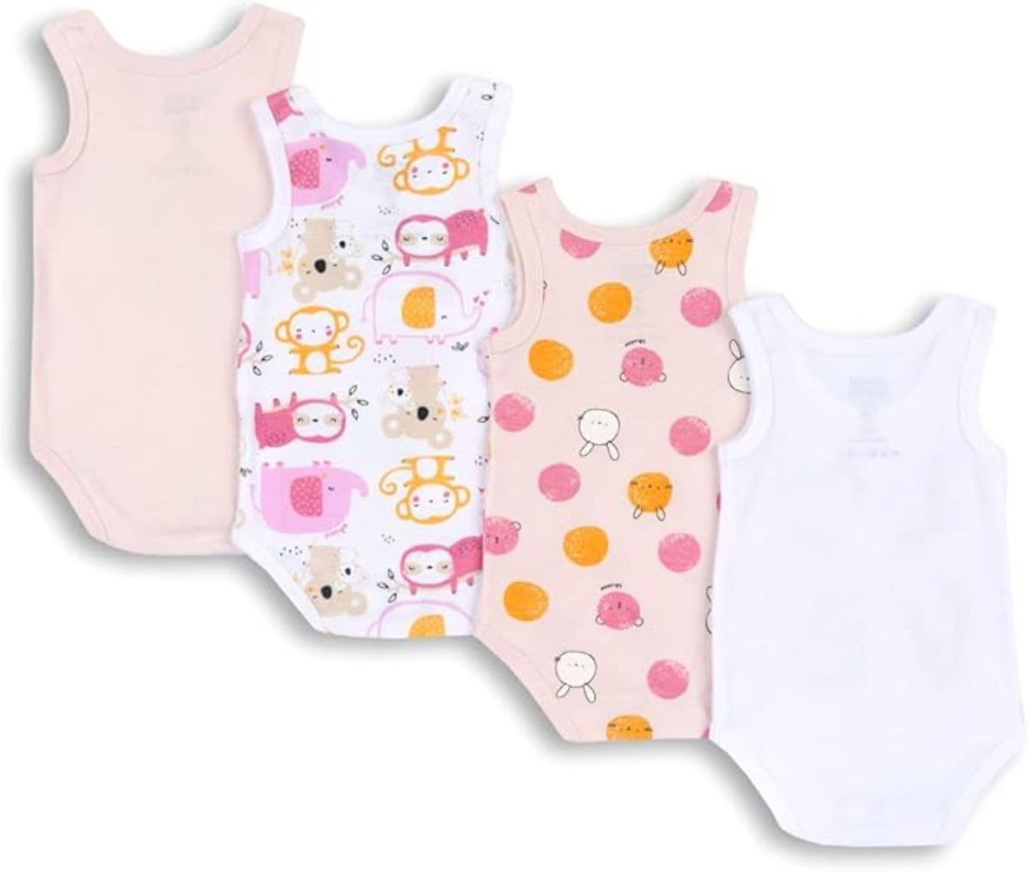 Chicco Unisex Baby Set Ärmellos Bodys aus Baumwolle Body (4er Pack)