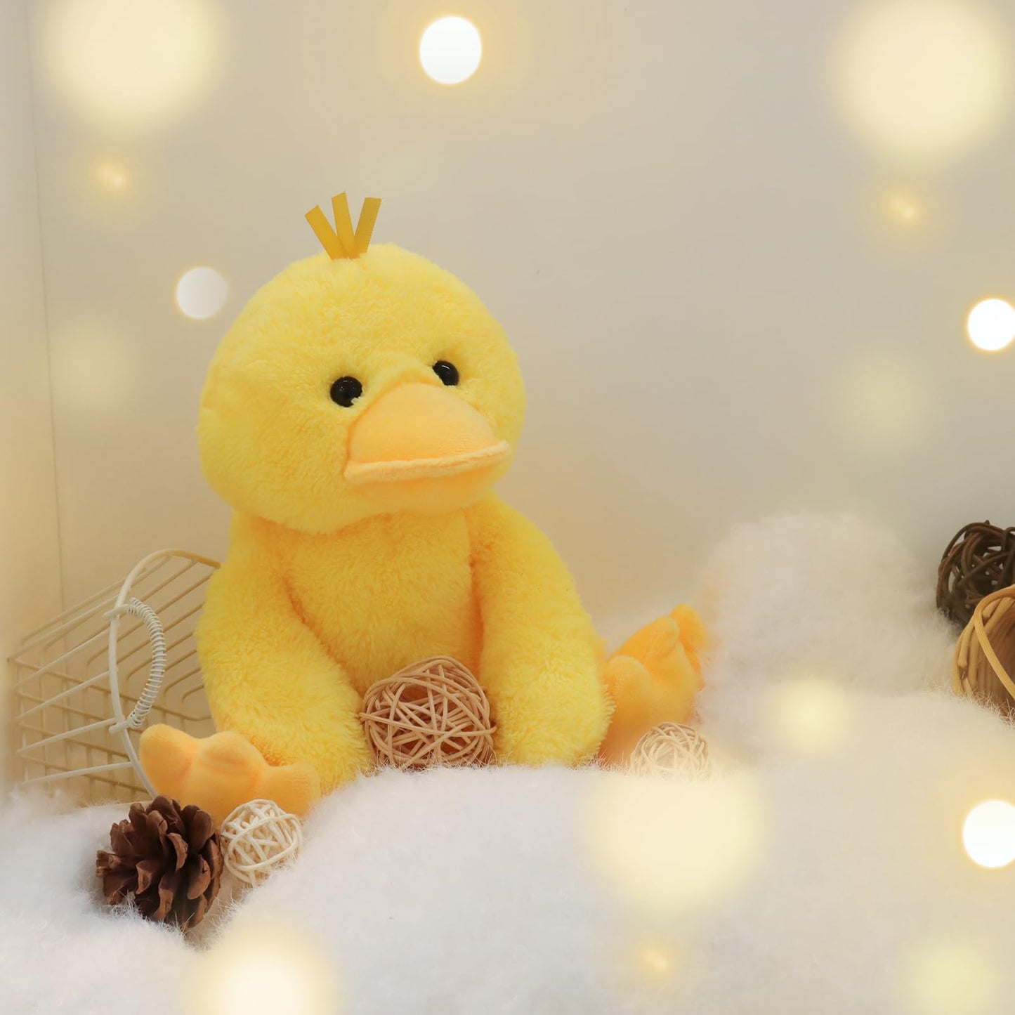Apricot Lamb Cuddly Toy Velvet Duck 23 cm - Plush Toy Plush Toy for Children and Baby - Fluffy Stuffed Toy for Playing, Gift & Cuddling - Cosy Cuddly Toy - Duck