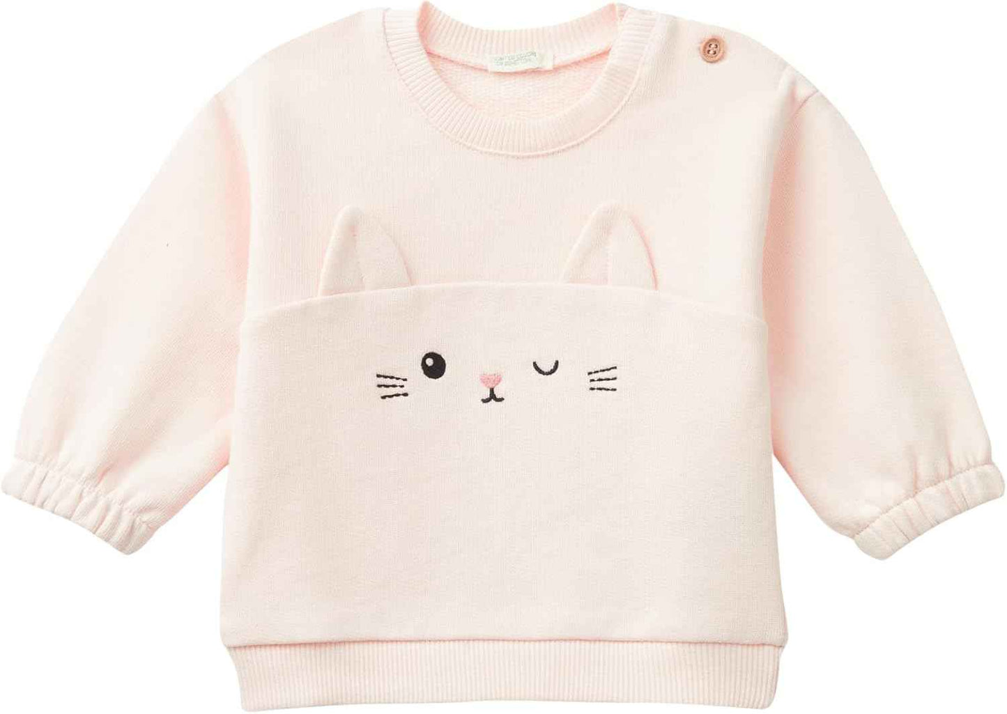 United Colors of Benetton Unisex Baby Maglia G/C M/L 3J70A1058 Hooded Sweatshirt, Pink, 56 cm, pink