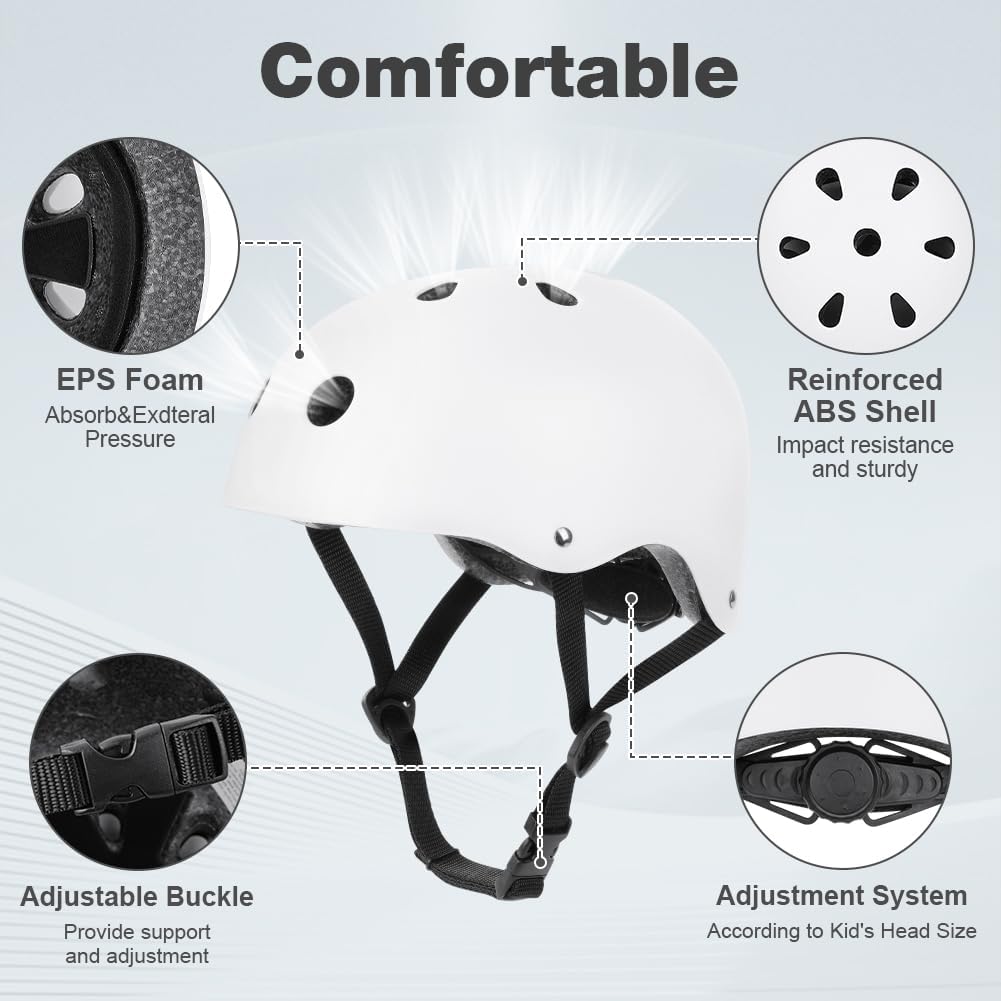 Flintronic Children's Bicycle Helmet, Children's Helmet, Bicycle Helmet for Children, Adjustable Skateboard Helmet for Bicycle, Skateboard, Scooter, Skating, Scooter, BMX for 2-13 Years