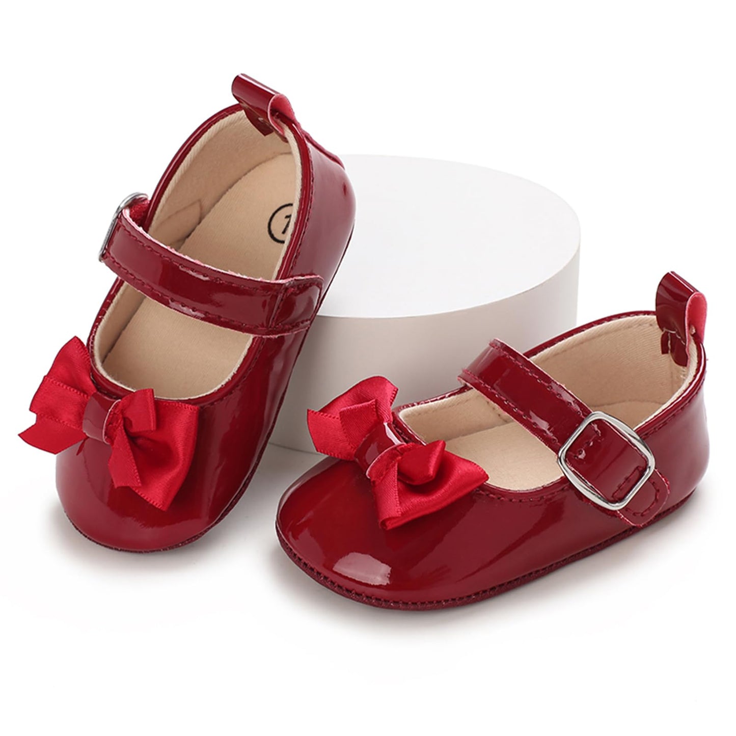 MASOCIO Baby Lauflernschuhe Krabbelschuhe Mädchen Kleinkind Rutschfesten Lederpuschen Babyschuhe 3-18 Monate