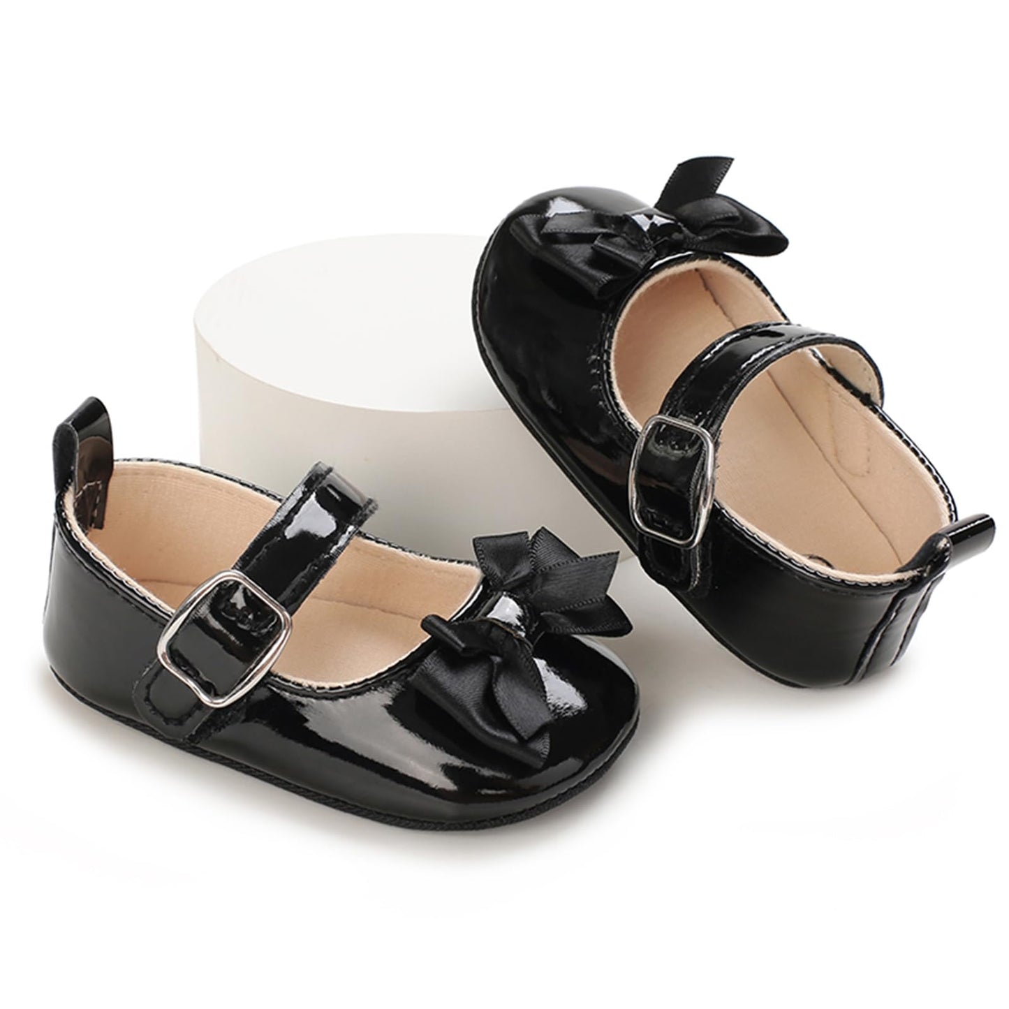 MASOCIO Baby Lauflernschuhe Krabbelschuhe Mädchen Kleinkind Rutschfesten Lederpuschen Babyschuhe 3-18 Monate