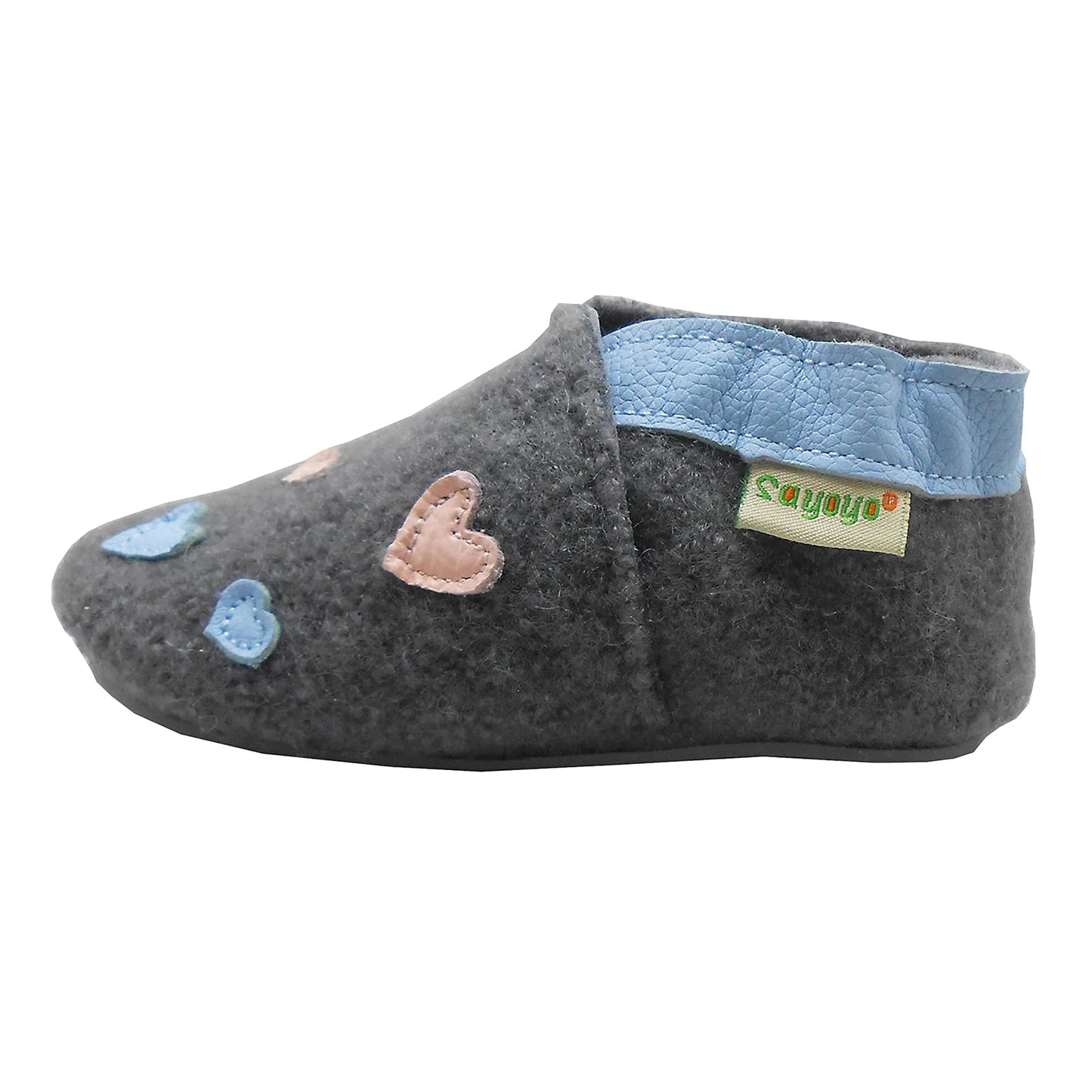 SAYOYO Babyschuhe für Jungen und Mädchen - Erste Lauf- und Krabbelschuhe mit weicher Wolle und rutschfester Gummisohle