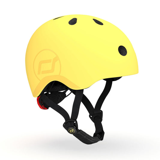 Scoot and Ride Baby Helmet with Adjustable Straps - Matte Finish - Small and Medium - Includes LED Safety Light and Soft Fleece Padding for Extra Protection