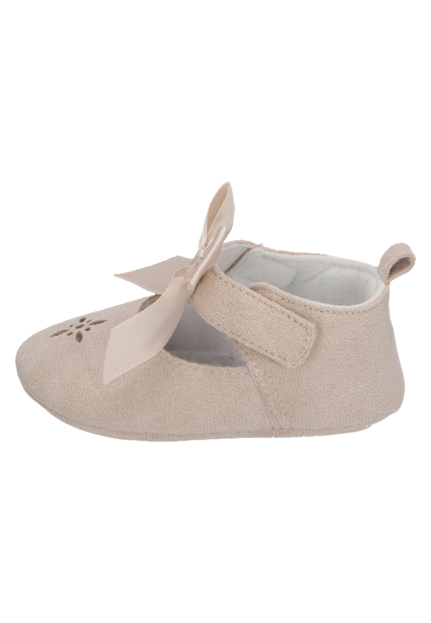 Sterntaler Babyballerina Schleife - Bequeme Ballerina mit aufgenähter rutschfester Herzchensohle und Klettverschluss - Baby -Ballerina Mädchen gefüttert mit Frottee