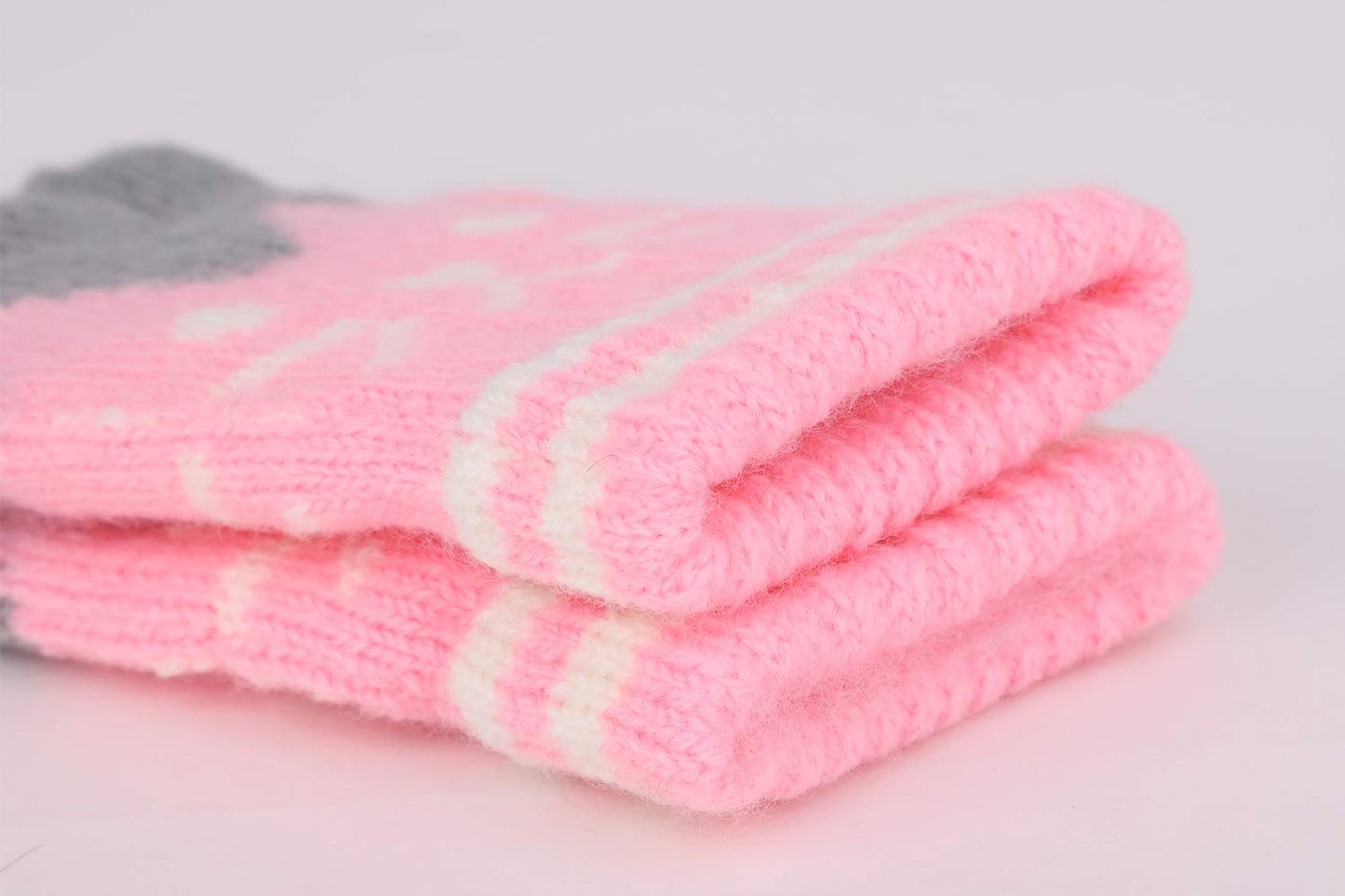 Children's Warm Winter Gloves / Mittens with Plush Lining, Cute Ski Gloves, 3 - 8 Years Old, for Skiing / Snowboarding / Playing / Running