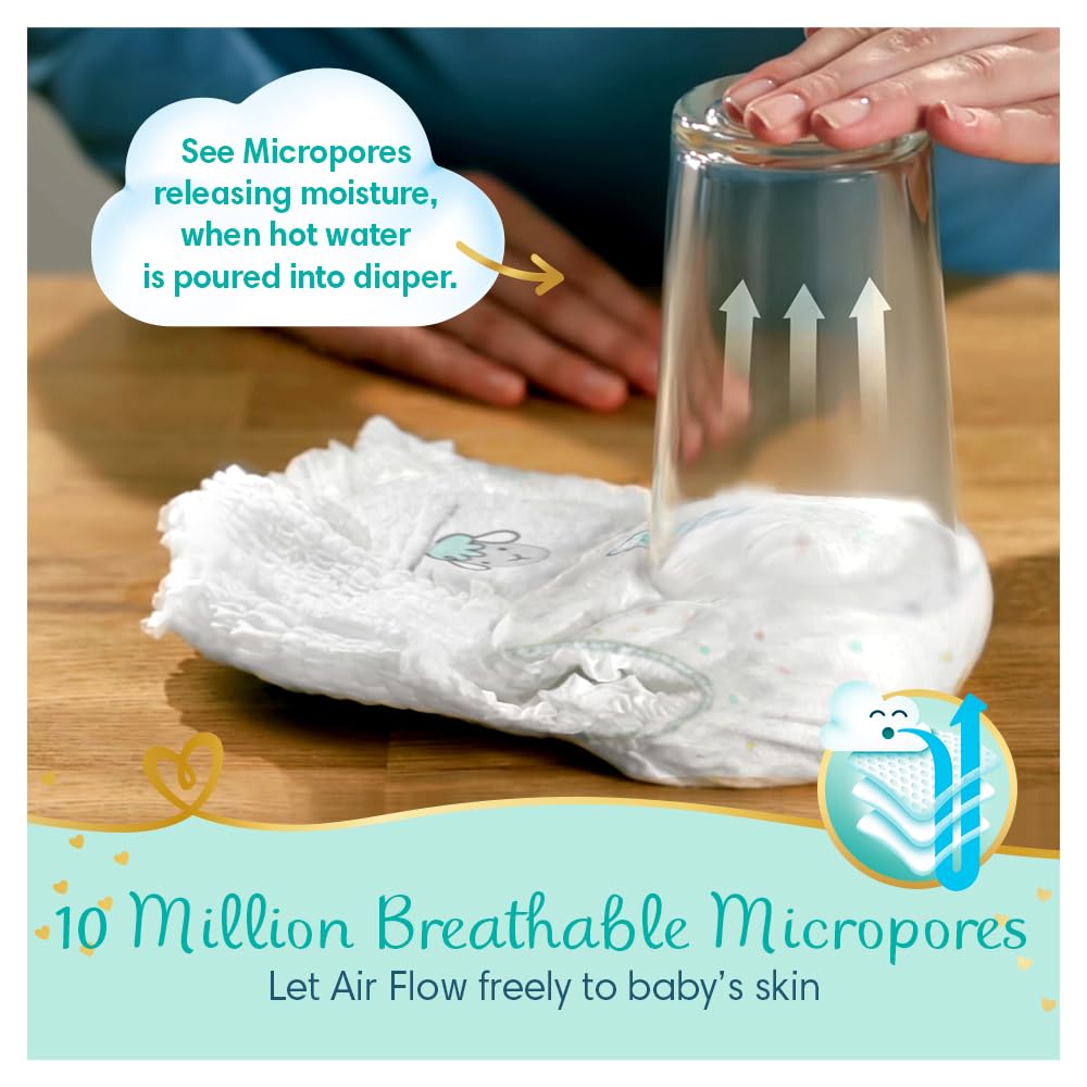 Pampers Pampers Premium Care Nappies Size 0 (<3 kg), Pack of 30, Best Comfort and Protection for Sensitive Skin (Pack of 3)