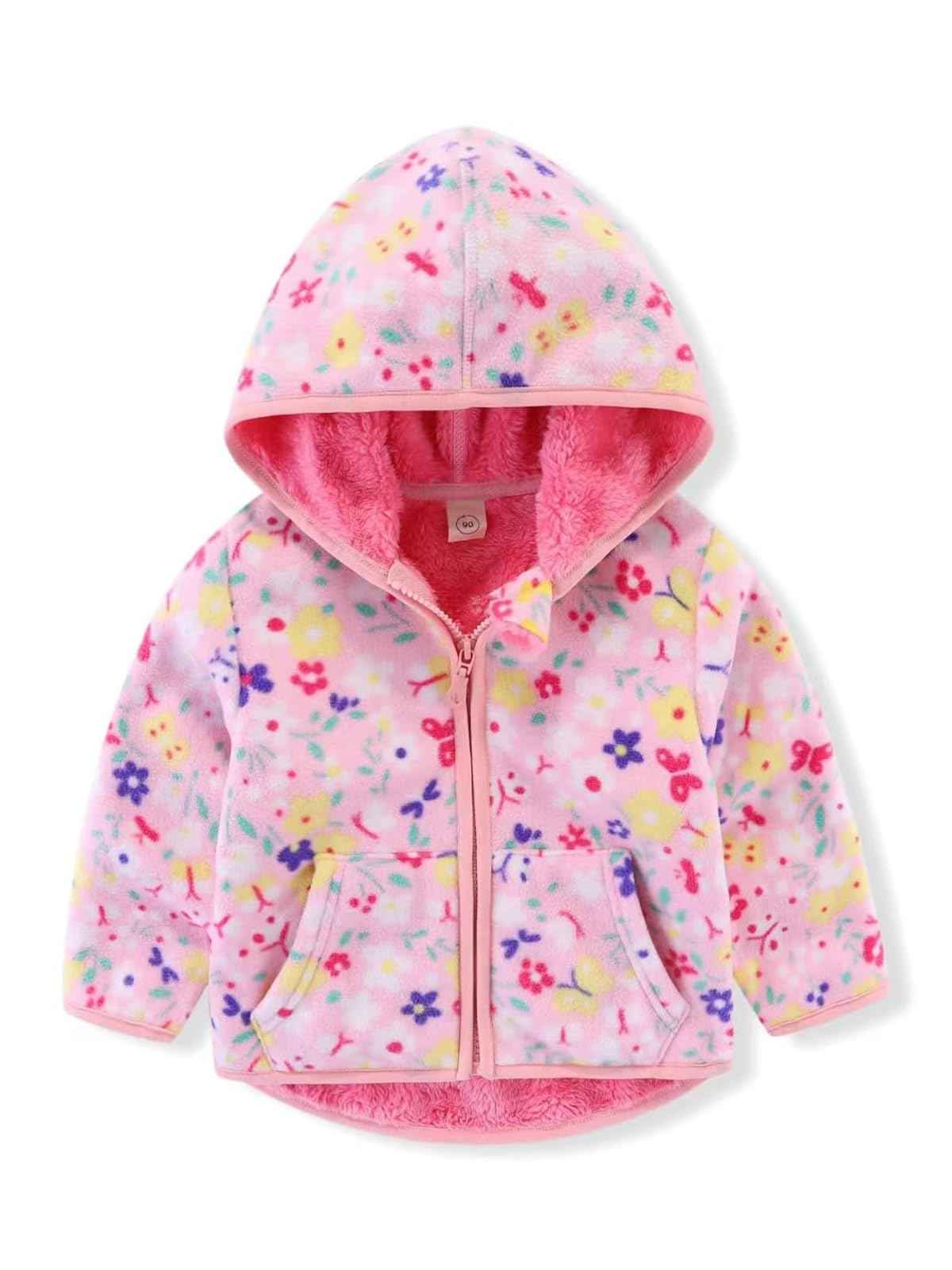 LUVCES Baby Jacket Boys Unisex Toddler Girls Kids Warm Fleece Jacket Full Zip Pullover Outerwear Sweatshirt