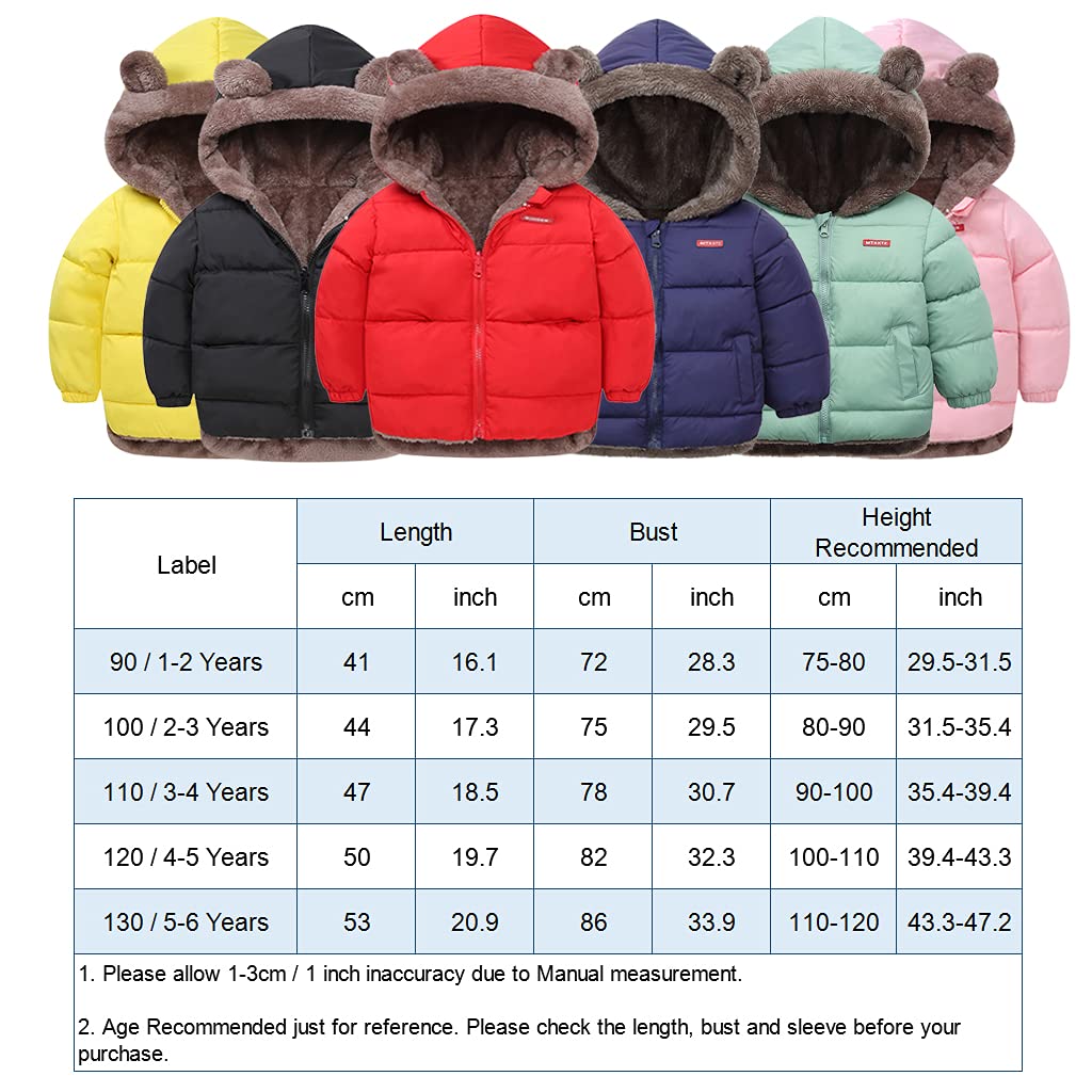 Baby Winter Fleece Coat Kids Boys Jacket Outwear Girls Padded Clothing