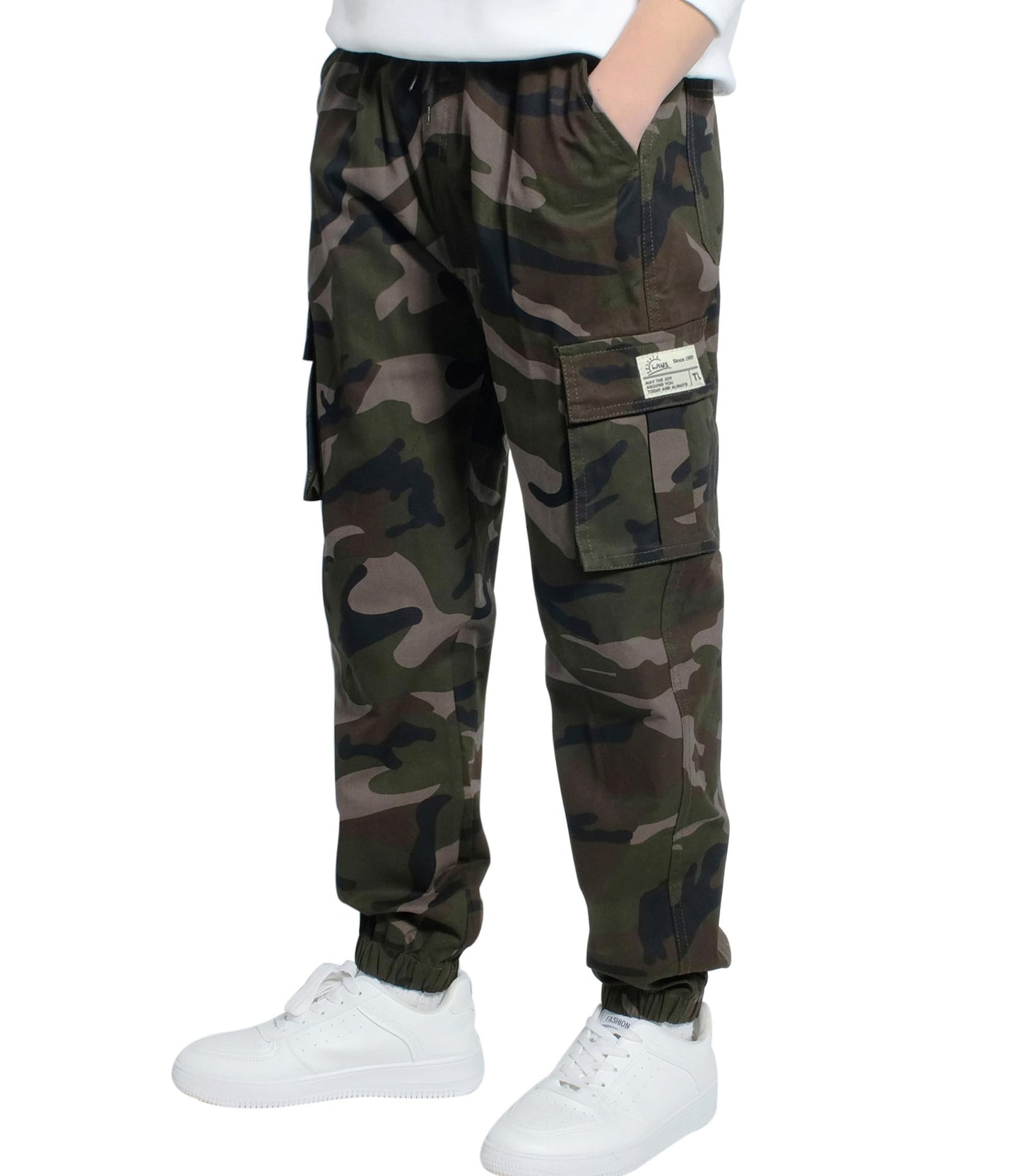 LAUSONS Hosen für Jungen Cargohose Kinder Hose Cargo Jogginghose Freizeithose mit Gummizug