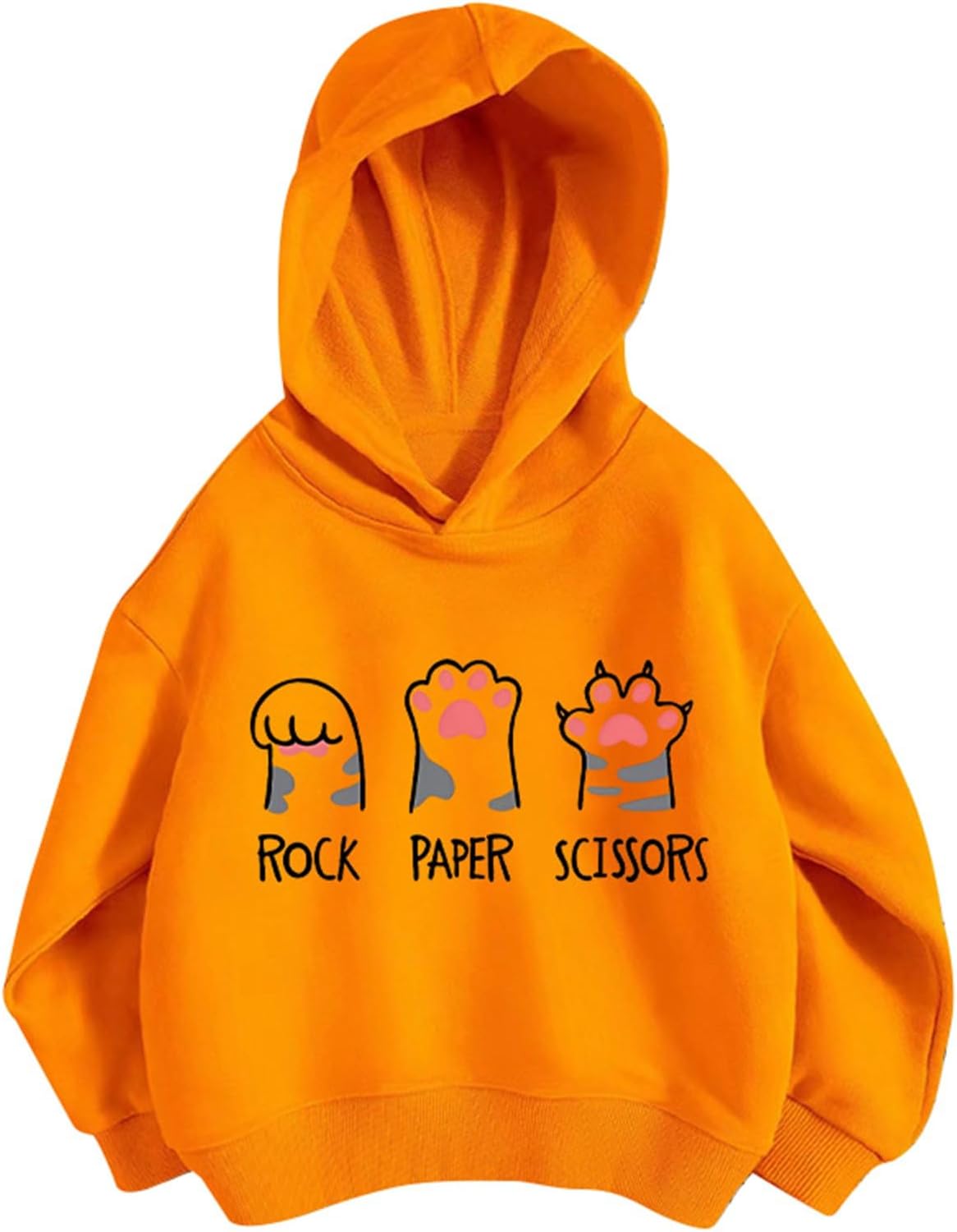 Pullover Mädchen Hoodie Niedlicher Katzen-Druck Lässig Locker Kapuzenpullover Frühling Herbst Langarm Pullover Sweatshirt mit Kapuzen Langarmshirt Oberteile für 3-12 Jahre