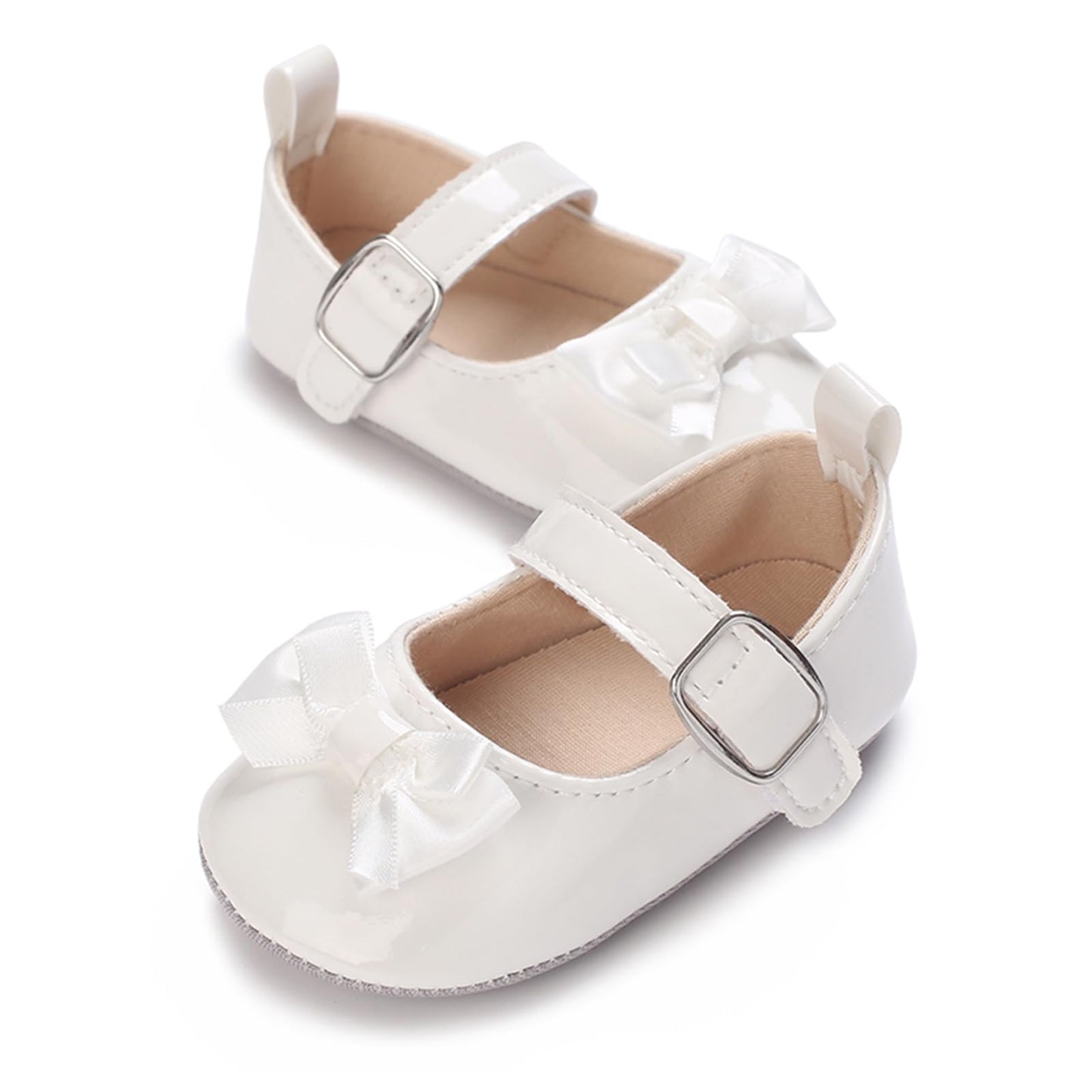 MASOCIO Baby Lauflernschuhe Krabbelschuhe Mädchen Kleinkind Rutschfesten Lederpuschen Babyschuhe 3-18 Monate