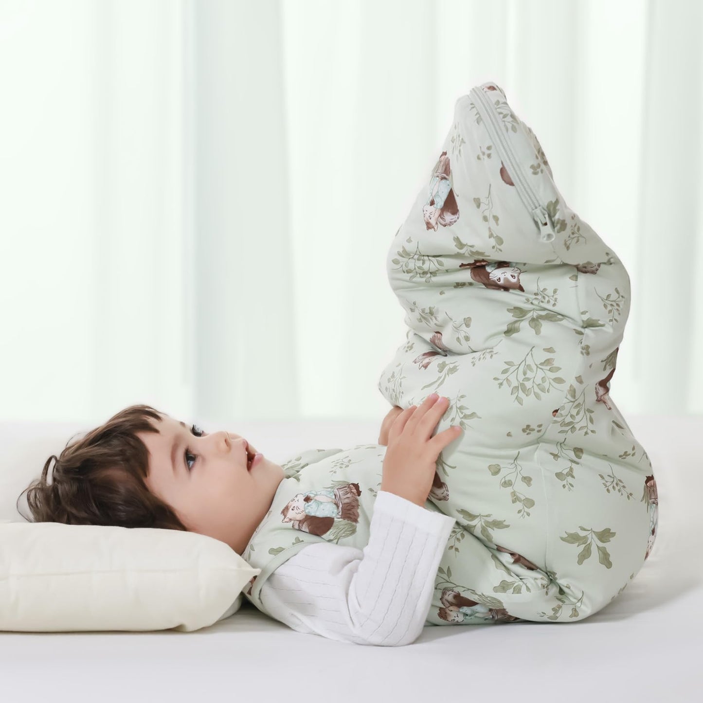 Mosebears Winter Sleeping Bag Baby 2.5 Tog, Bamboo Fibre Baby Sleeping Bag, Extremely Soft and Warm L (18-36 Months)