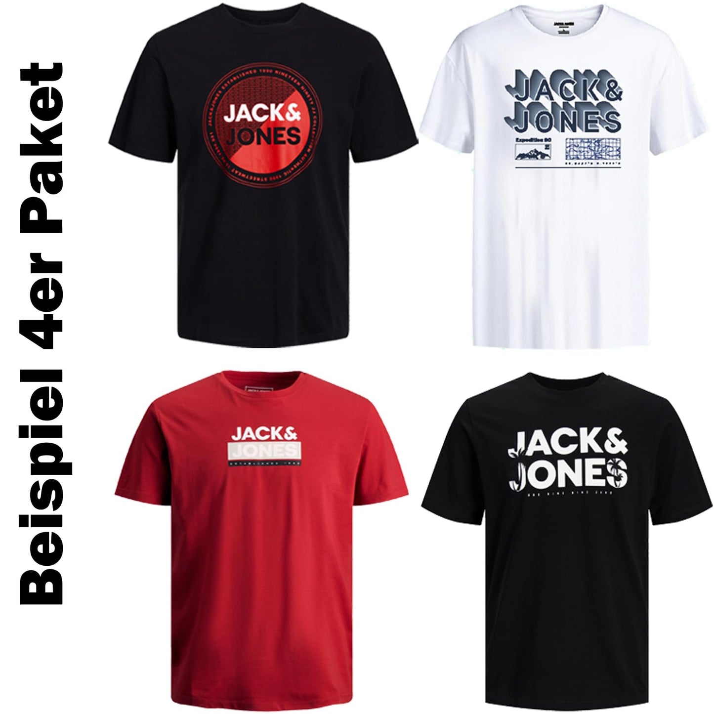 JACK & JONES Junior Kinder Jungen T-Shirt Kids Hoodie Sweatshirt Sweat Shirt Hood T 3er 4er 6er 9er
