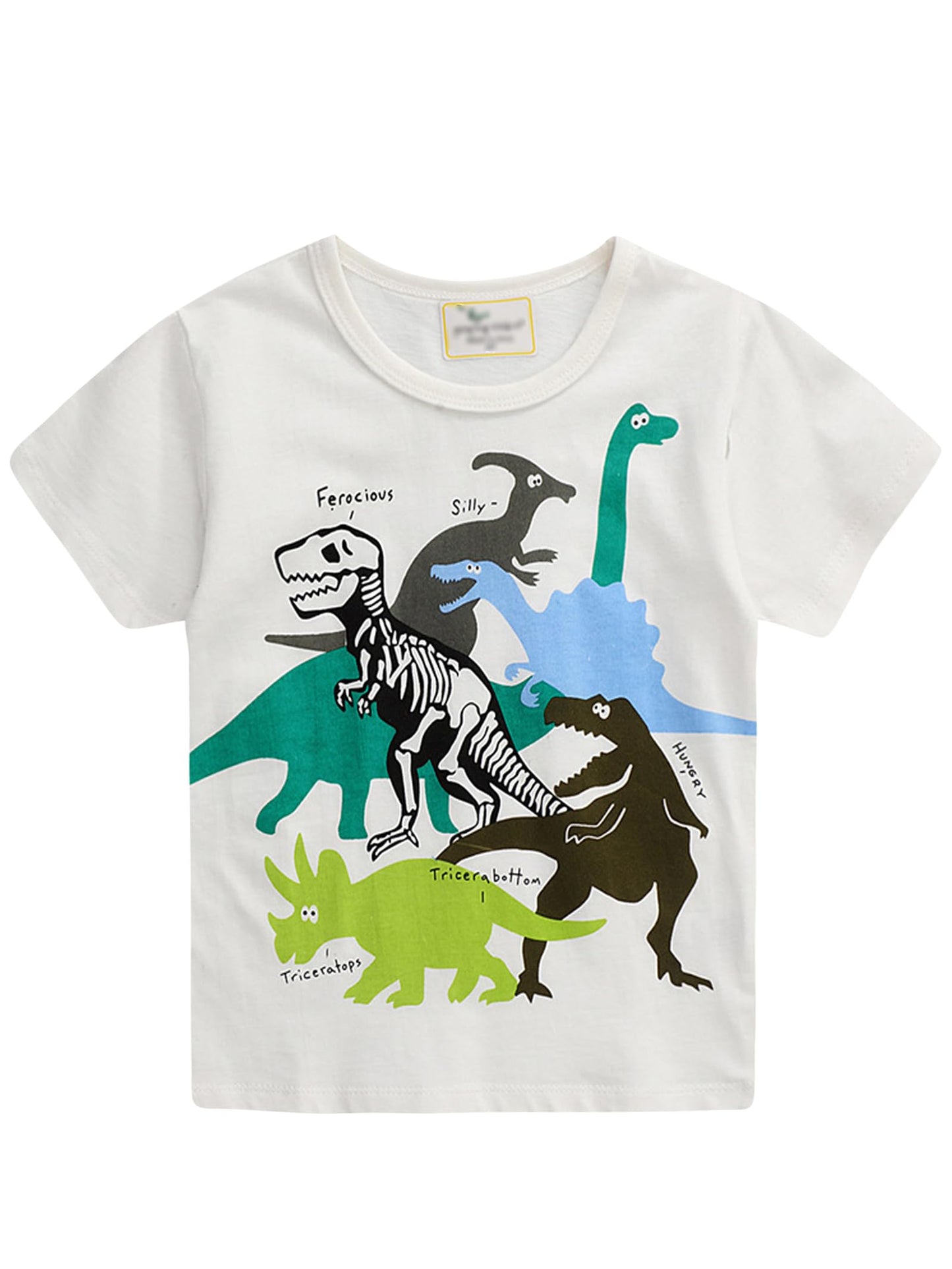 YOUNGSOUL Jungen T-Shirt Dinosaurier Kinder Kurzarm Tee Shirt Sommer Tops 3er-Pack