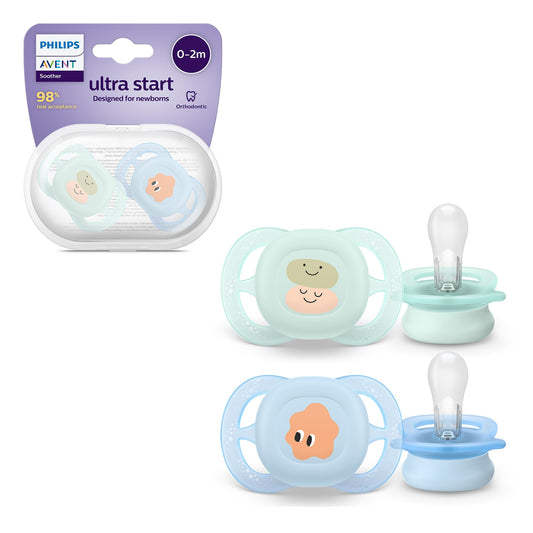 Philips Avent Ultra Air Schnuller, 2er-Pack – BPA-freier Schnuller für Babys von 0 bis 6 Monaten, Boot/Mama-Design (Modell SCF080/01) - Meloni2