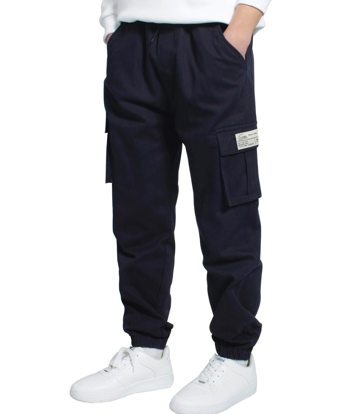 LAUSONS Hosen für Jungen Cargohose Kinder Hose Cargo Jogginghose Freizeithose mit Gummizug
