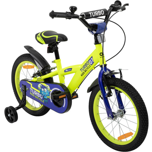 Actionbikes Kinderfahrrad Turbo | 12 16 Zoll - V-Brake Bremsen - Fahrrad für Kinder von 2-7 Jahren - Schutzblech v. / h - Kinder Fahrrad für Mädchen & Jungen - Fahrräder - Bicycle - Kinderrad - Bike - Meloni2