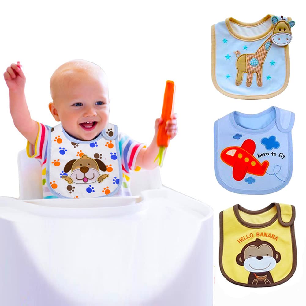 SLOSH Baby Bibs Baby Bibs Waterproof with Velcro for Newborns Niño Niñas Boys Girls Unisex Set