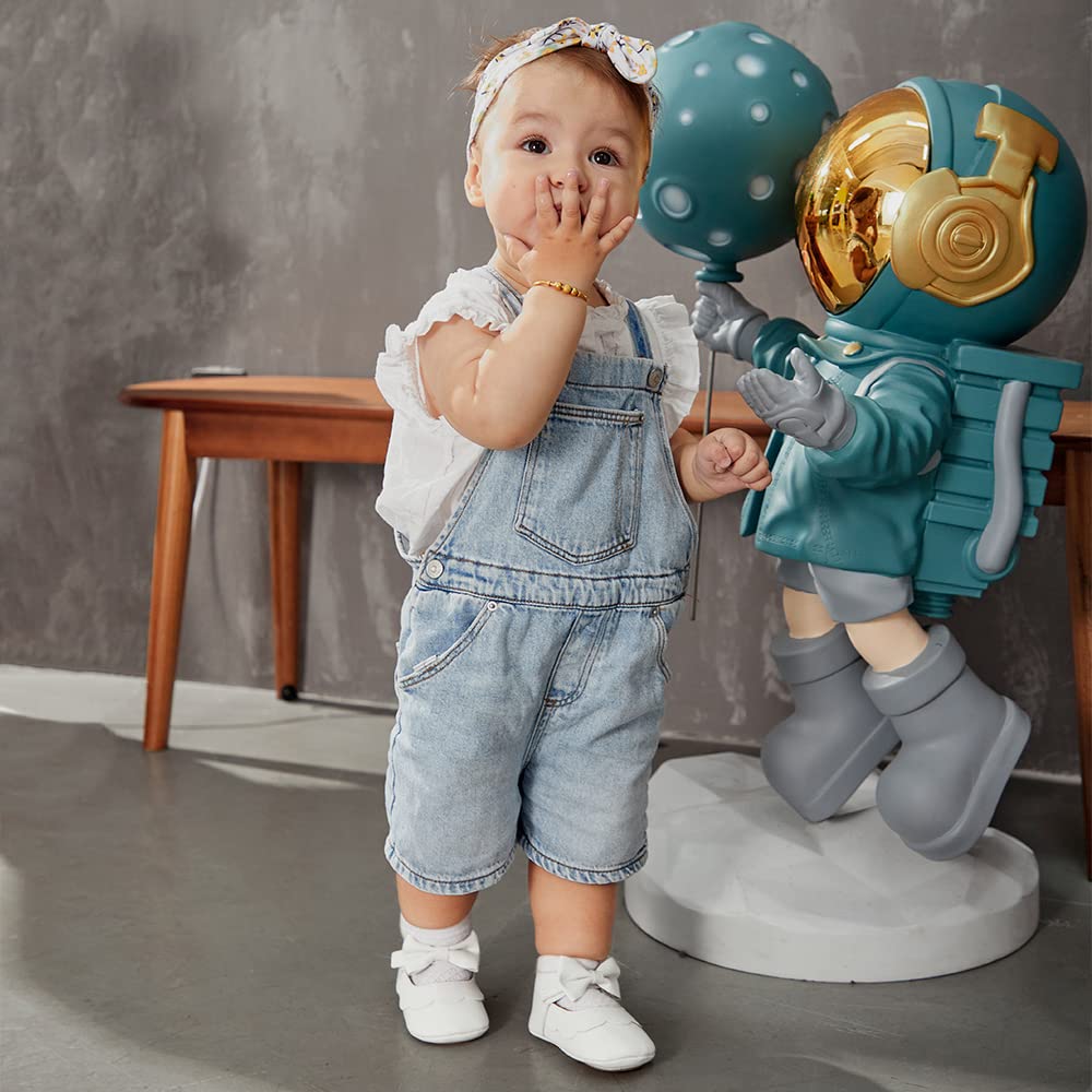 MASOCIO Babyschuhe für Mädchen mit Schleife – Rutschfeste Party Ballet Flats für Kleinkinder