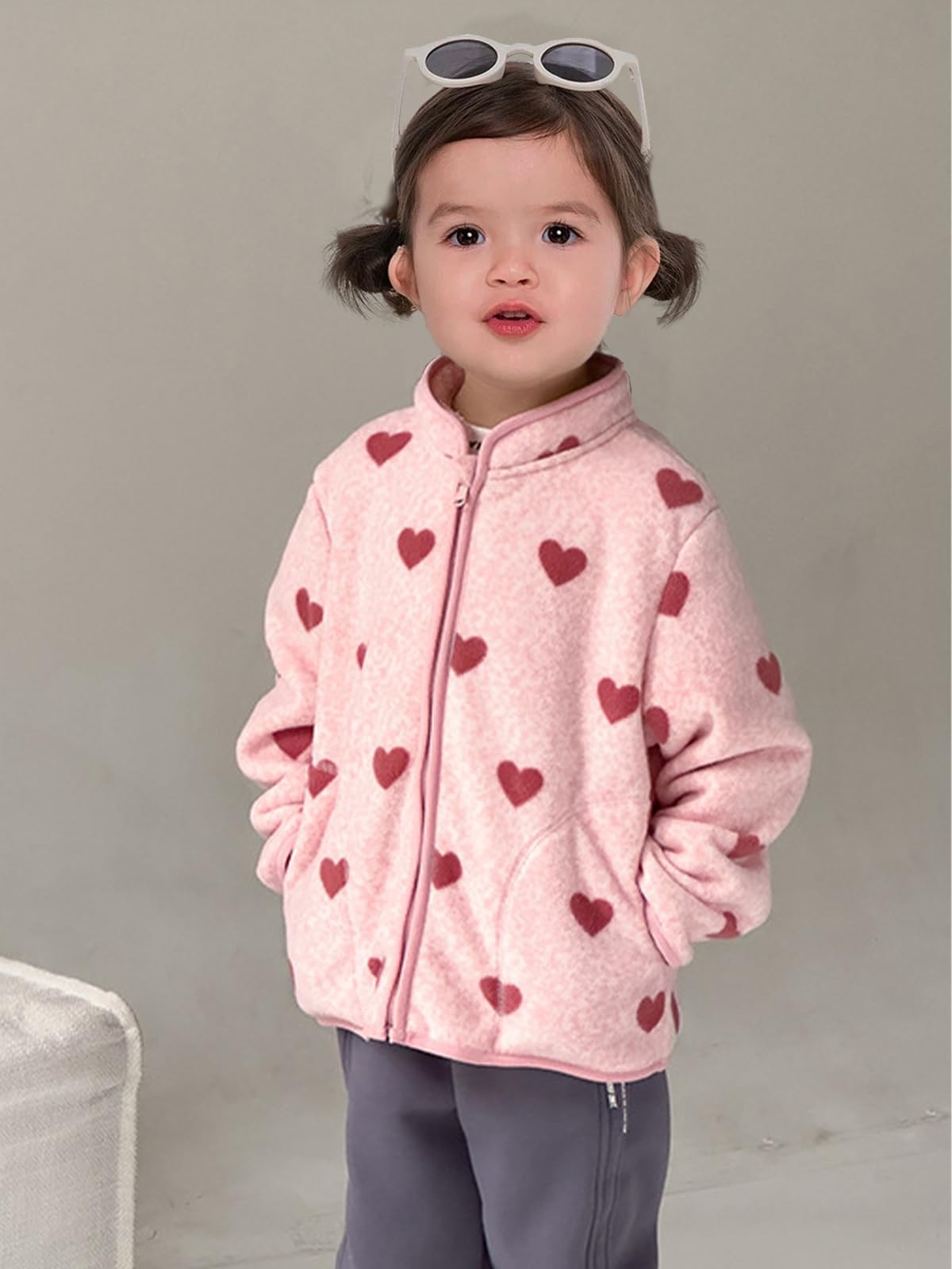 LUVCES Baby Jacket Boys Unisex Toddler Girls Kids Warm Fleece Jacket Full Zip Pullover Outerwear Sweatshirt