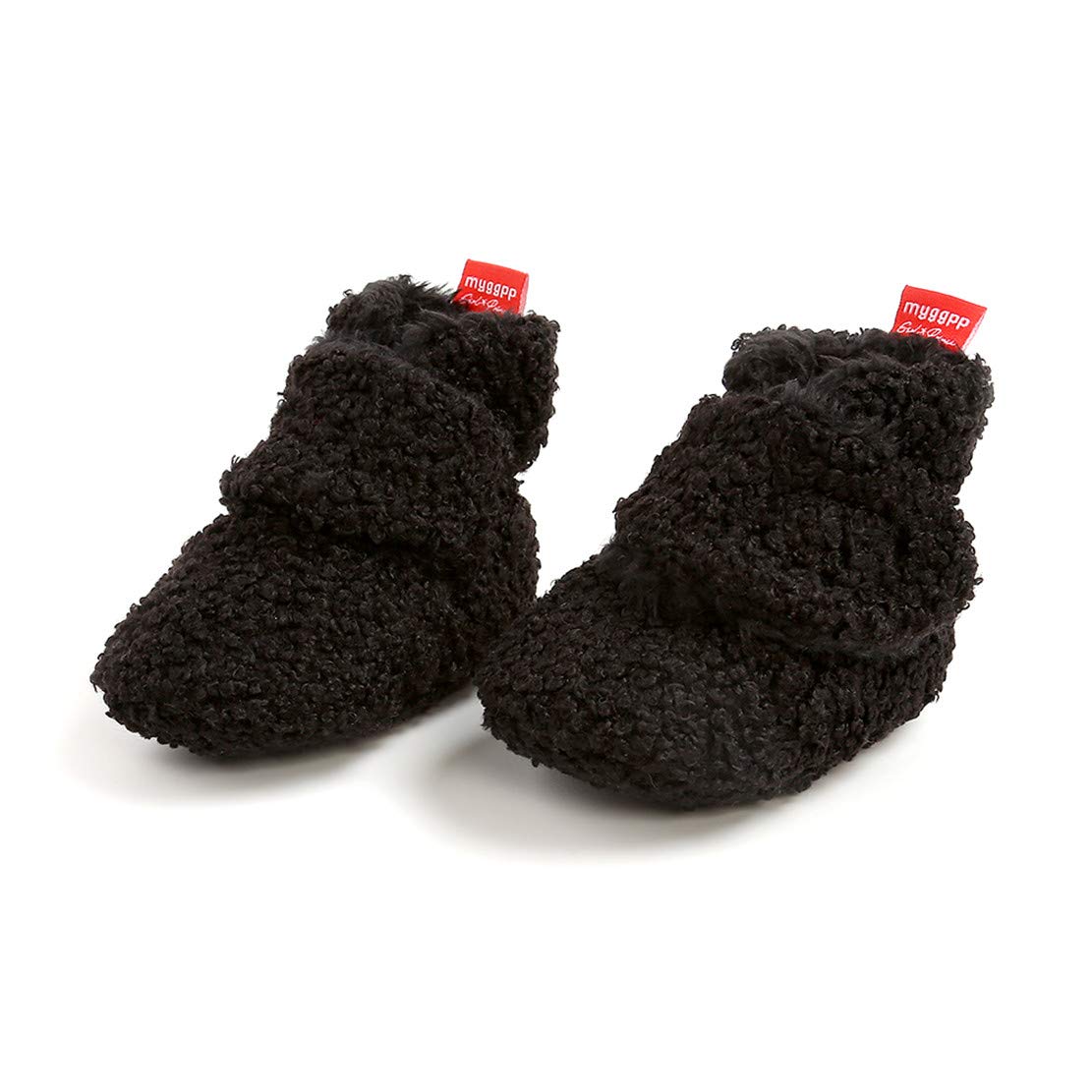 Edoton Infant Boys Girls Warm Slippers Winter White Cute Soft Cotton Unisex Non-Slip Baby Shoes for Christmas First Birthday Gift.