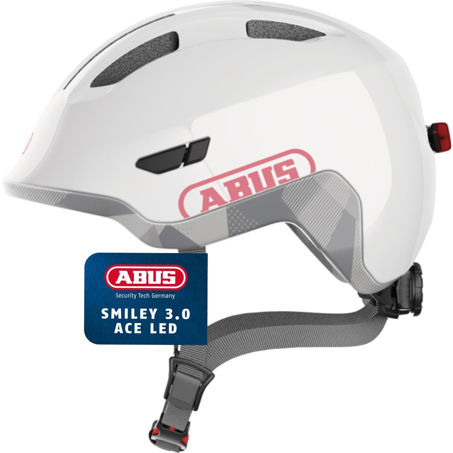 ABUS Kinderhelm Smiley 3.0 ACE LED - Fahrradhelm mit Licht