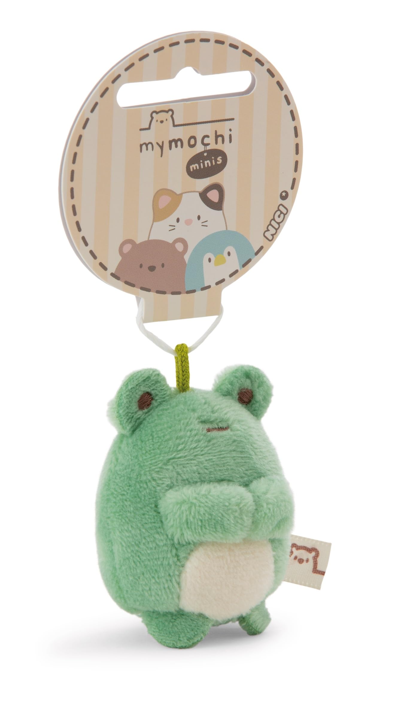 NICI My Mochi Cuddly Toy Ladybird Dozz Hamburger 5 cm Beige - Soft Plush Toy - Cute Plush Toy for Cuddling and Playing, for Children and Adults, Great Gift Idea