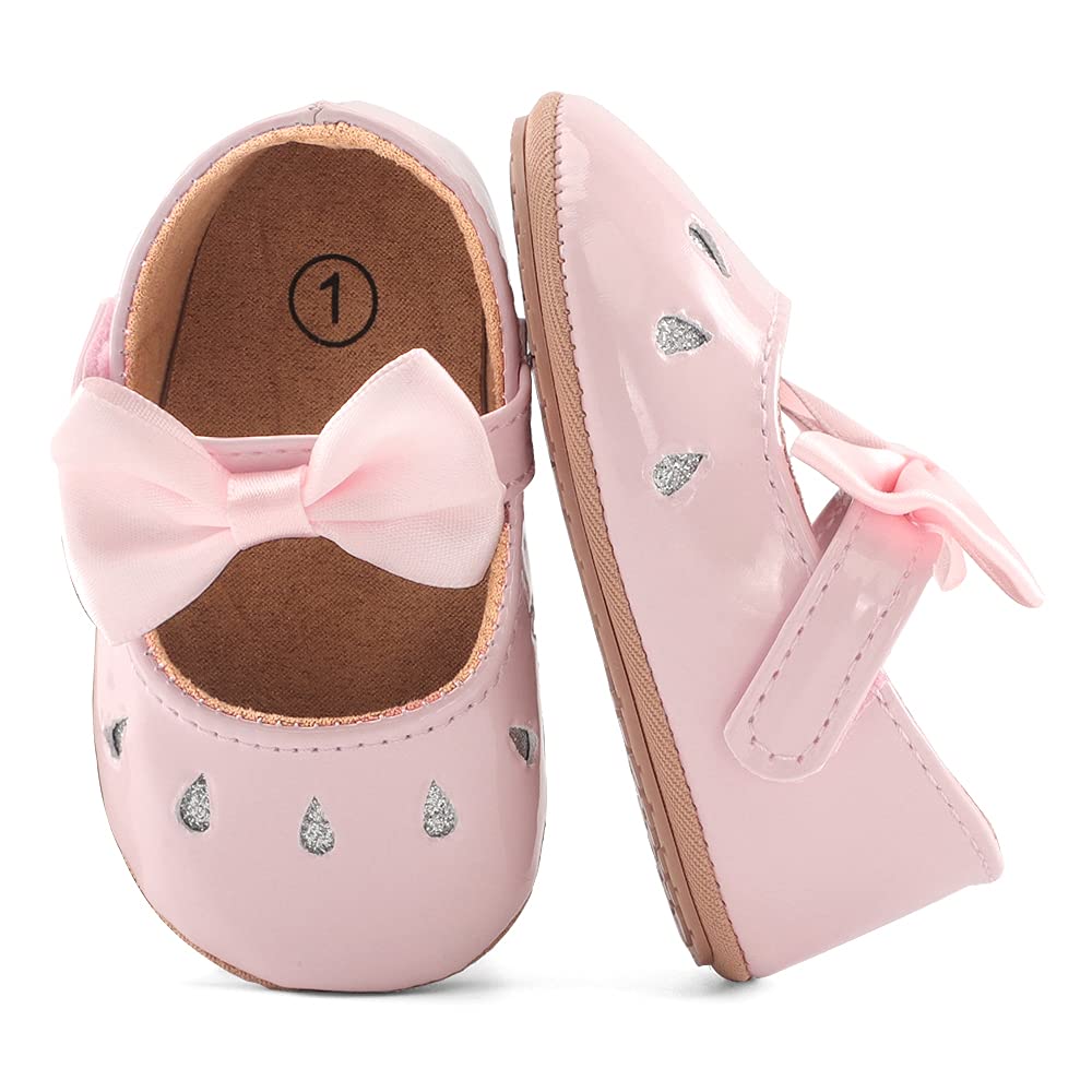 LACOFIA Babyschuhe Mädchen rutschfest Bowknot Prinzessin Krabbelschuhe