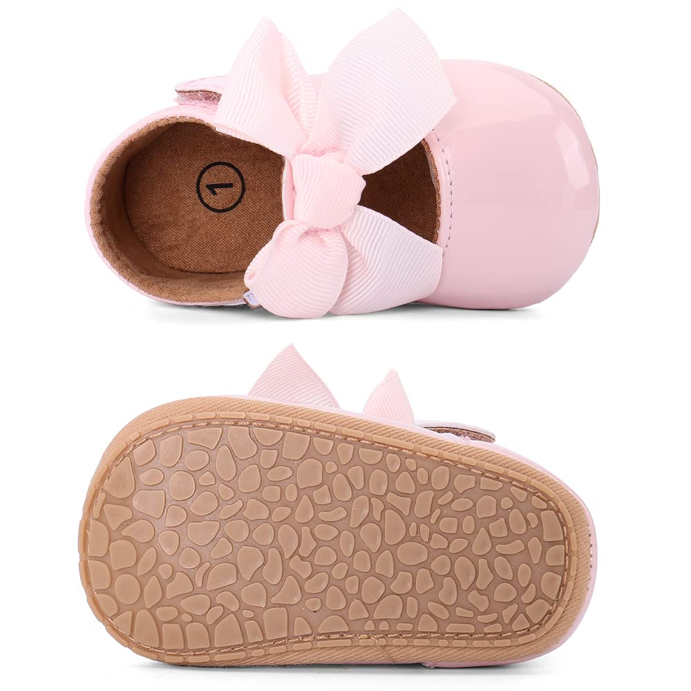 LACOFIA Babyschuhe Mädchen rutschfest Bowknot Prinzessin Krabbelschuhe