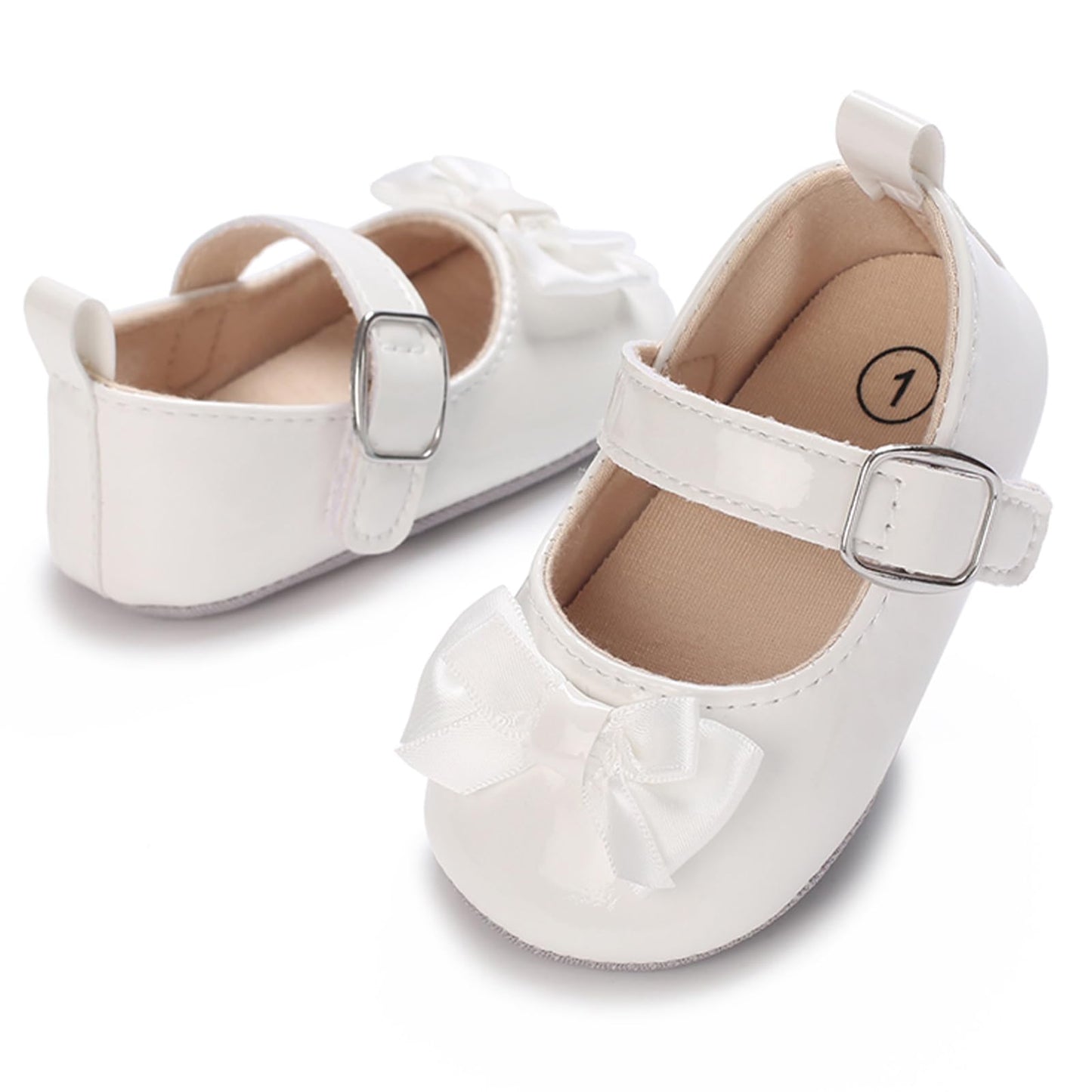 MASOCIO Baby Lauflernschuhe Krabbelschuhe Mädchen Kleinkind Rutschfesten Lederpuschen Babyschuhe 3-18 Monate