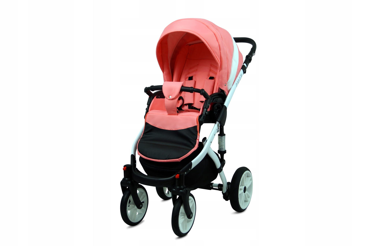 BabyLux® Bambimo Kinderwagen Set 3 in 1 - Lilly - incl. Babywanne, Buggy Sportsitz, Auto-Babyschale - Autositz - Kinderwagenset - Kombikinderwagen mit Wickeltasche, Regenschutz usw.