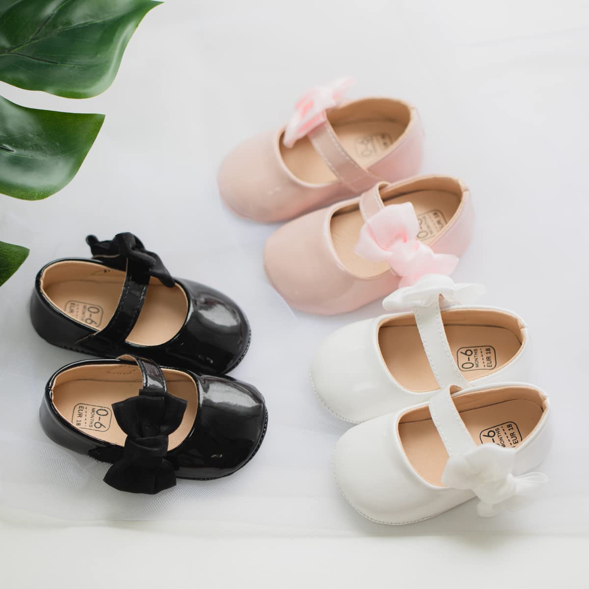 Sonsage Infant Baby Mädchen Bowknot Mary Jane Kleinkind weich Anti-Rutsch-Sohle Prinzessin Hochzeit Kleid erste Walking Flats Prewalker Neugeborenen Ballett Schuhe