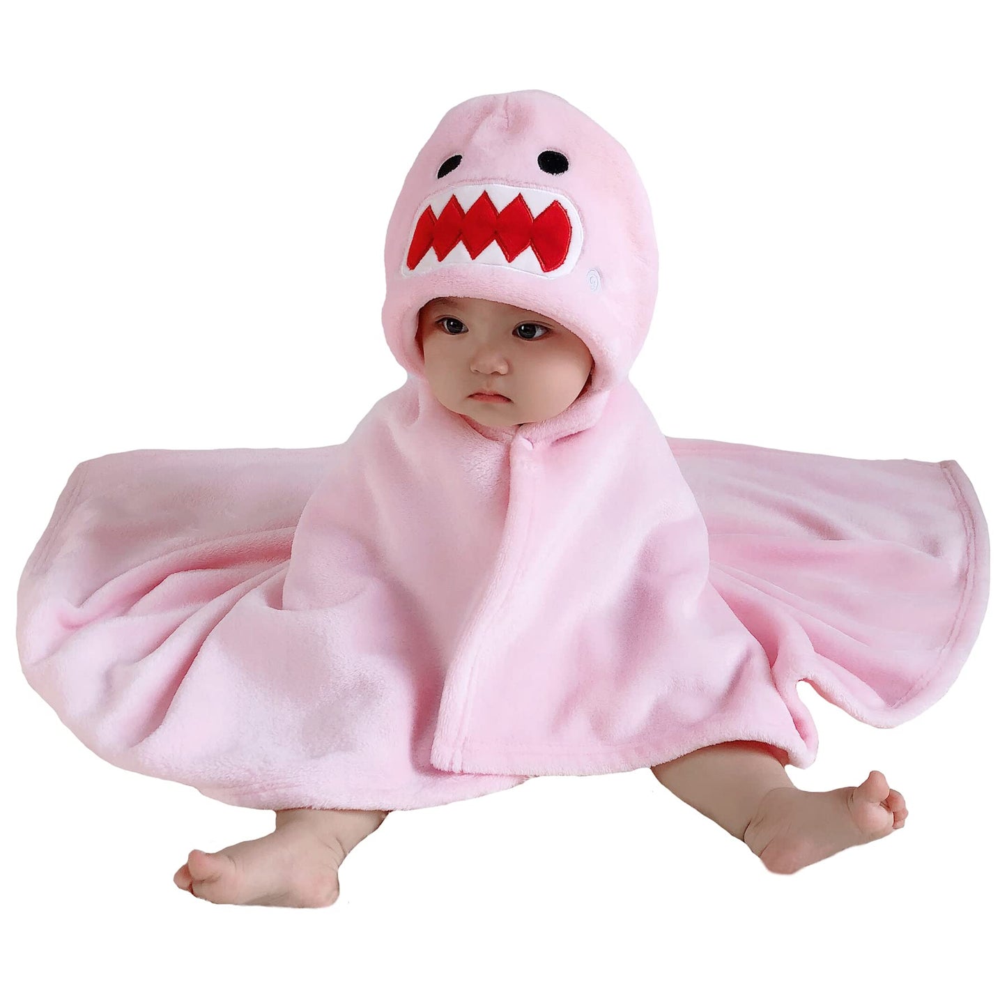 Doladola Baby Decke Babys Tier Design,Flanell Kinder Decke Kapuzenhandtuch für Mädchen und Jungen,Baby Kapuze Badeponcho Kinder Warm(gelbe Ente)