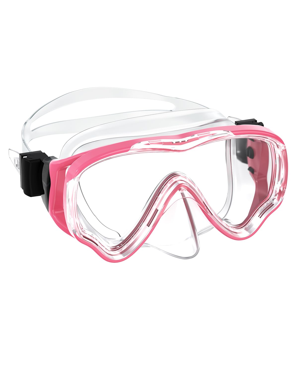 SkrekuiMa Taucherbrille Kinder | Schwimmbrille Kinder Schnorchelmaske Anti-Fog Anti-Leck | Tauchmaske Kinder 180°Panorama HD Tempered Glas für Kinder 4-12 Jahre Jungen Mädchen